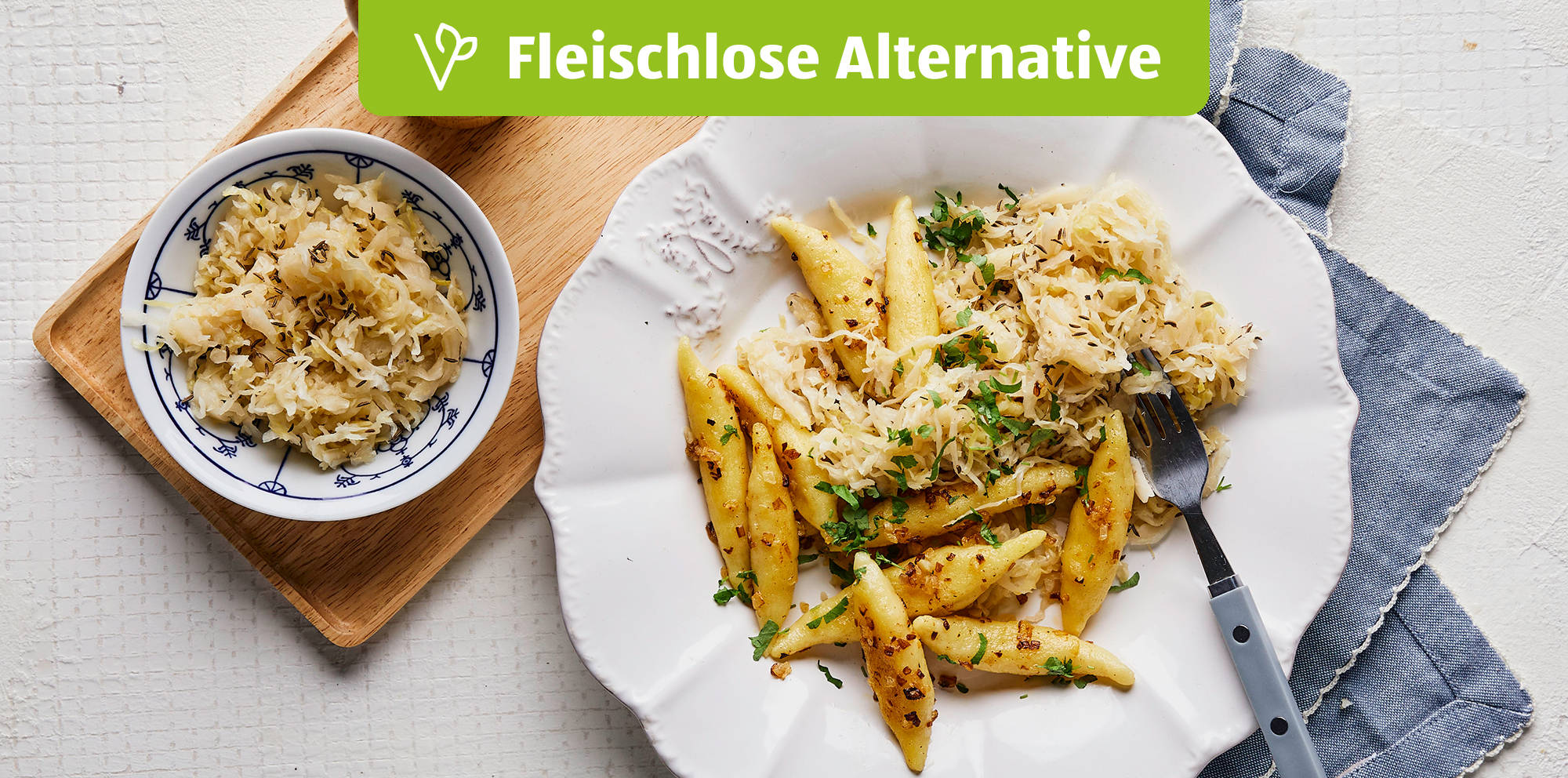 Schupfnudeln mit Sauerkraut.