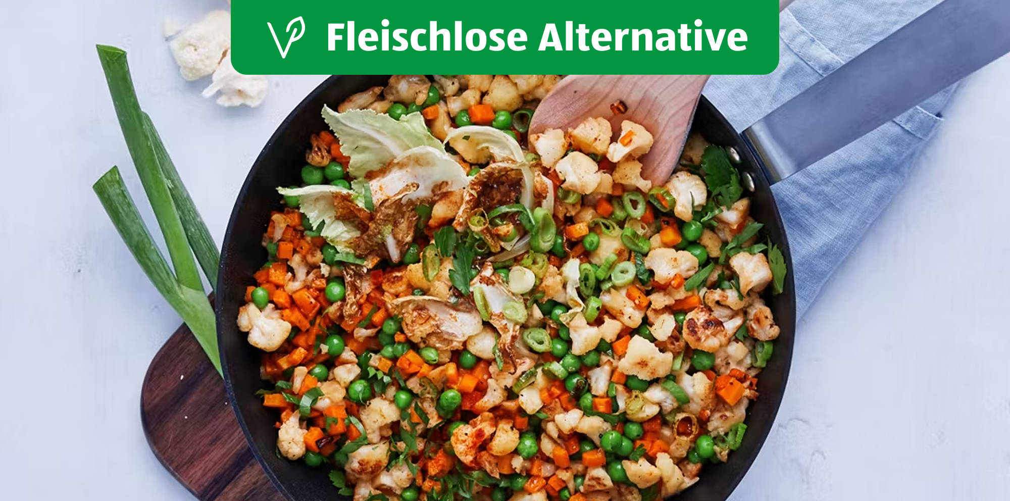 Vegetarische Gemüsepfanne.