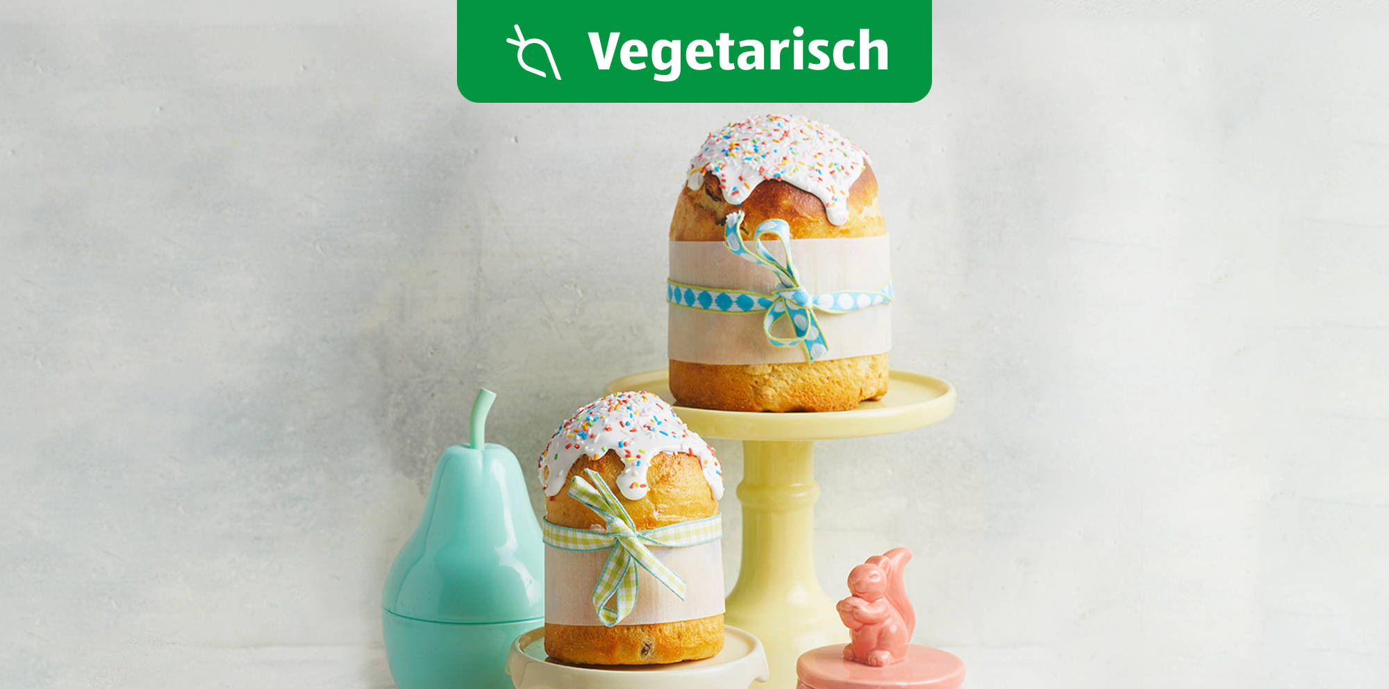 Kulitsch – Süßes Osterbrot mit Sultaninen.