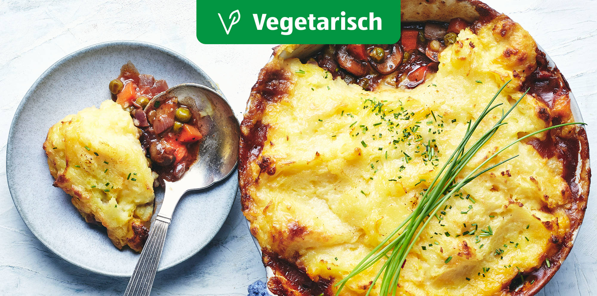 Vegetarischer Cottage Pie.