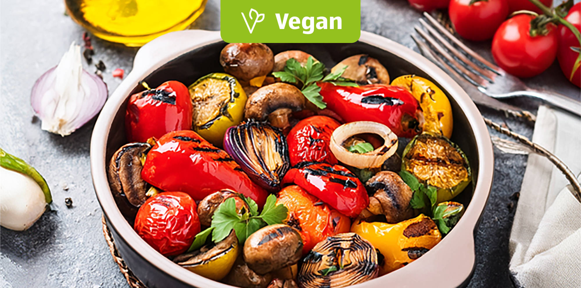 Gegrilltes Gemüse mit Balsamico-Marinade vom Grill.