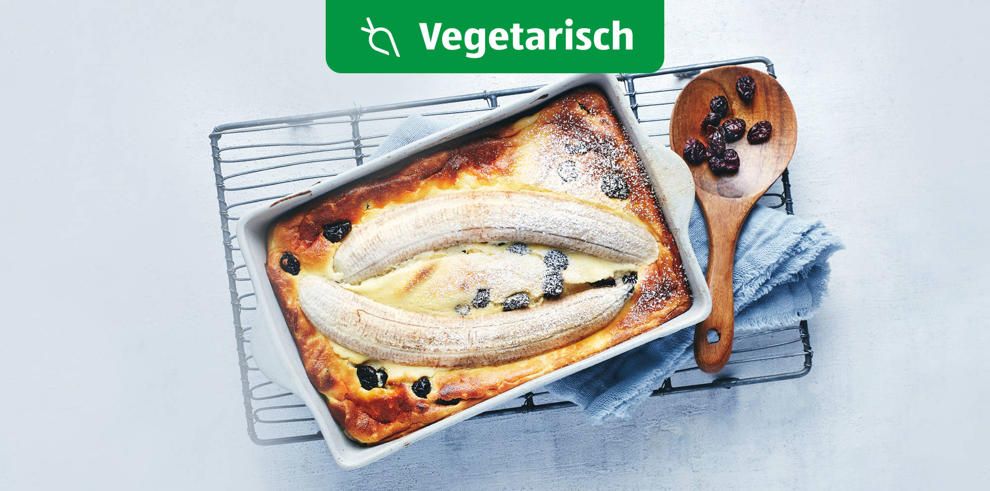 Leichter Quark-Bananen-Auflauf.