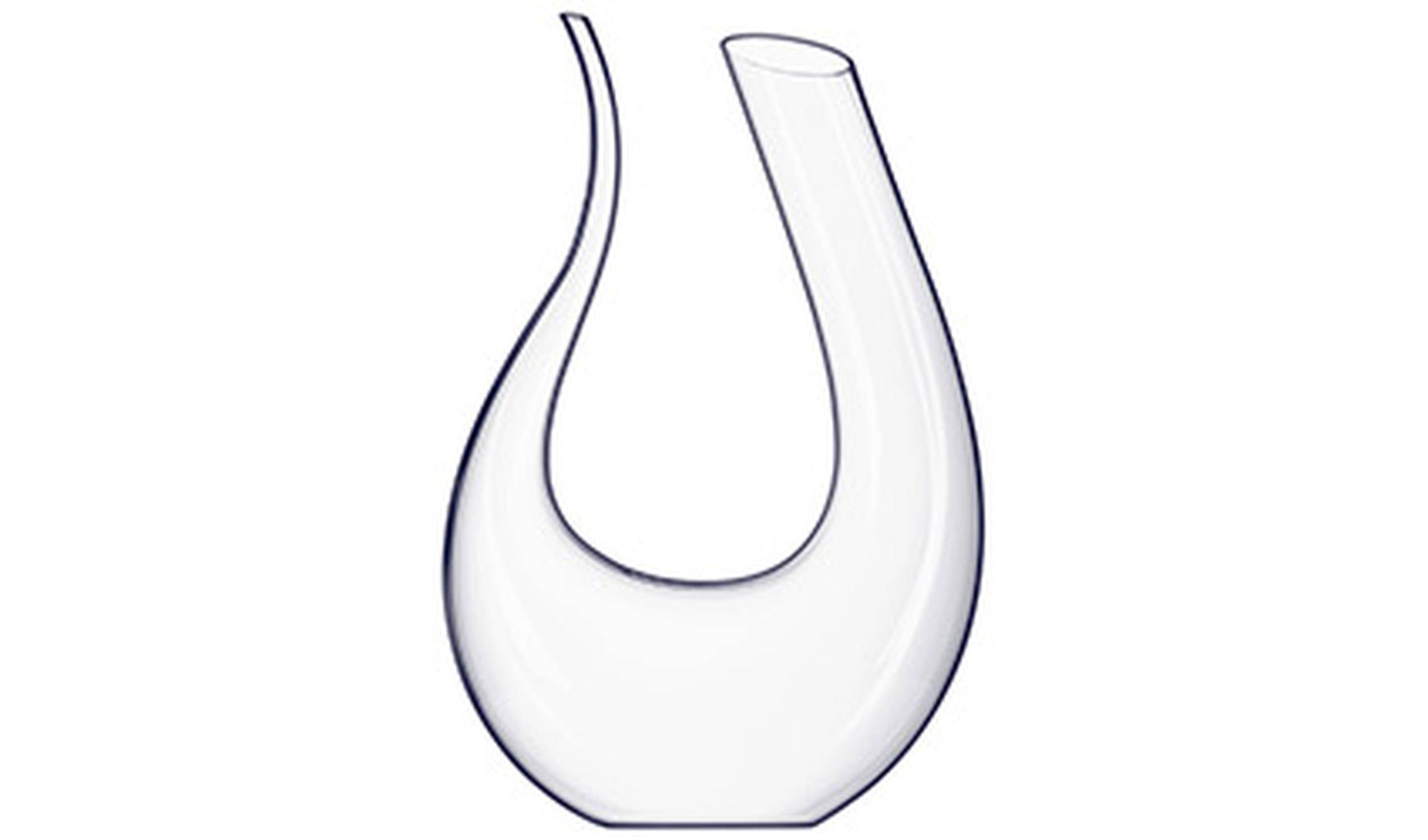 Decanter con vetro curvato