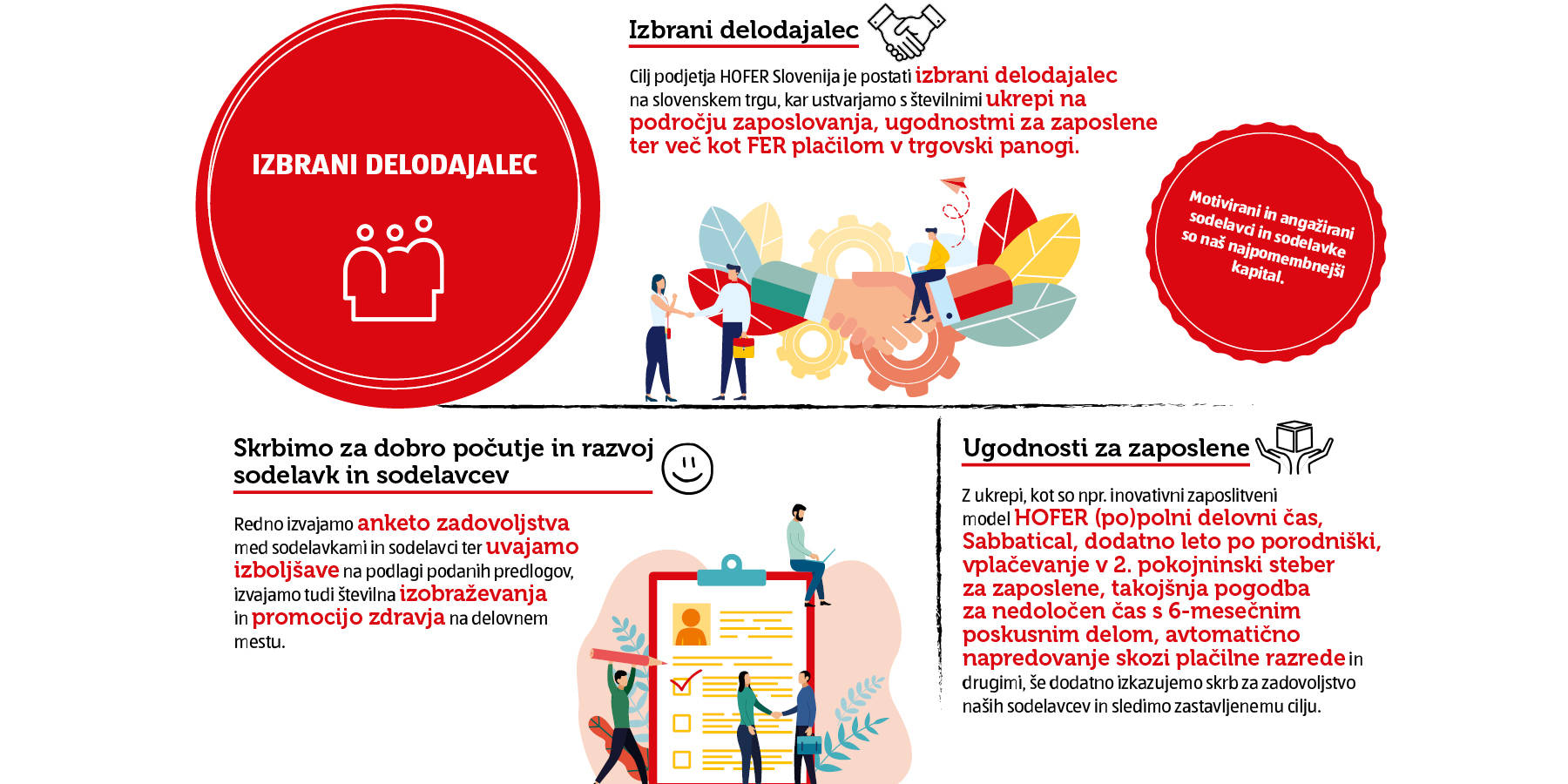 Grafika o HOFERju kot izbranem delodajalcu
