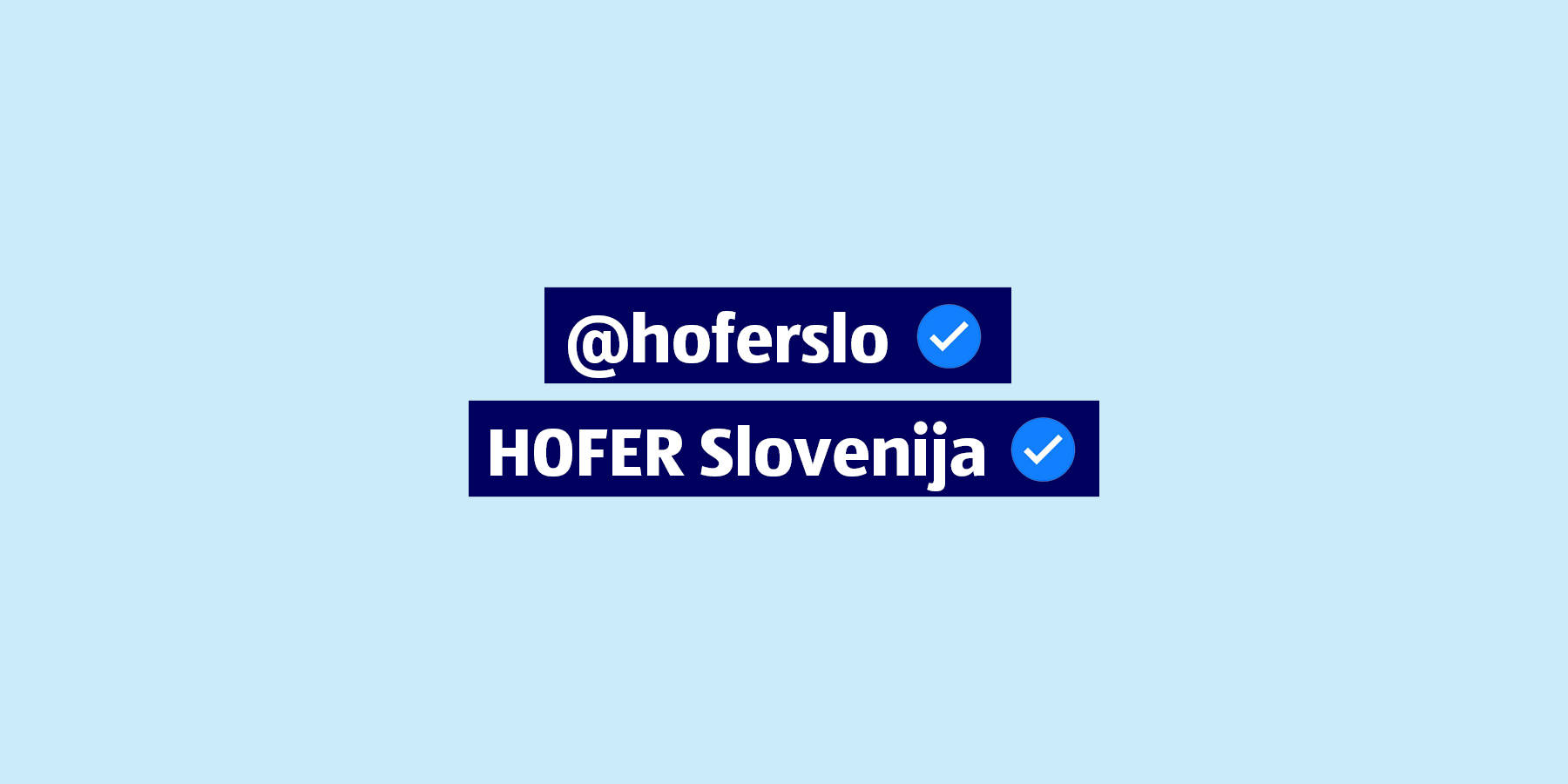 @hoferslo IG profil in Hofer slovenija Facebook profil
