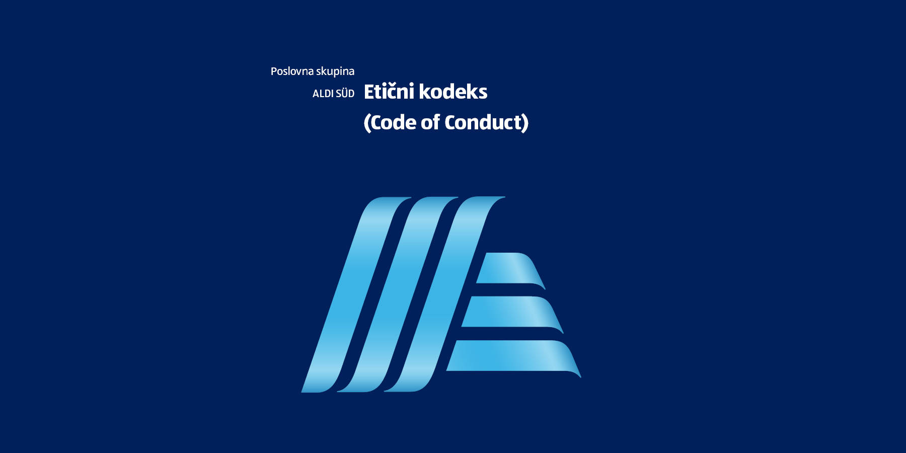 Etični kodeks s Hofer logotipom v ozadju