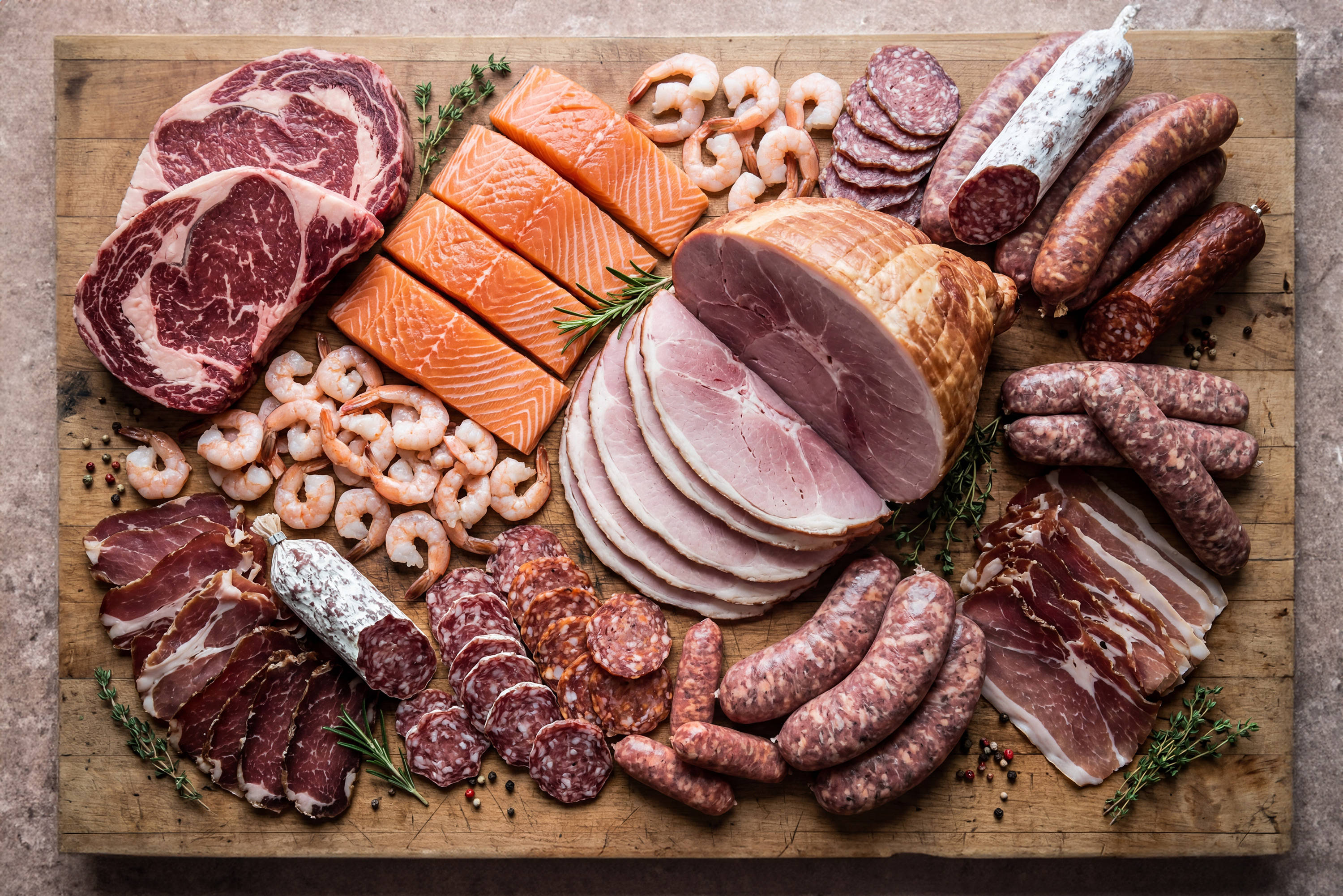 Carne fresca, pesce e salumi