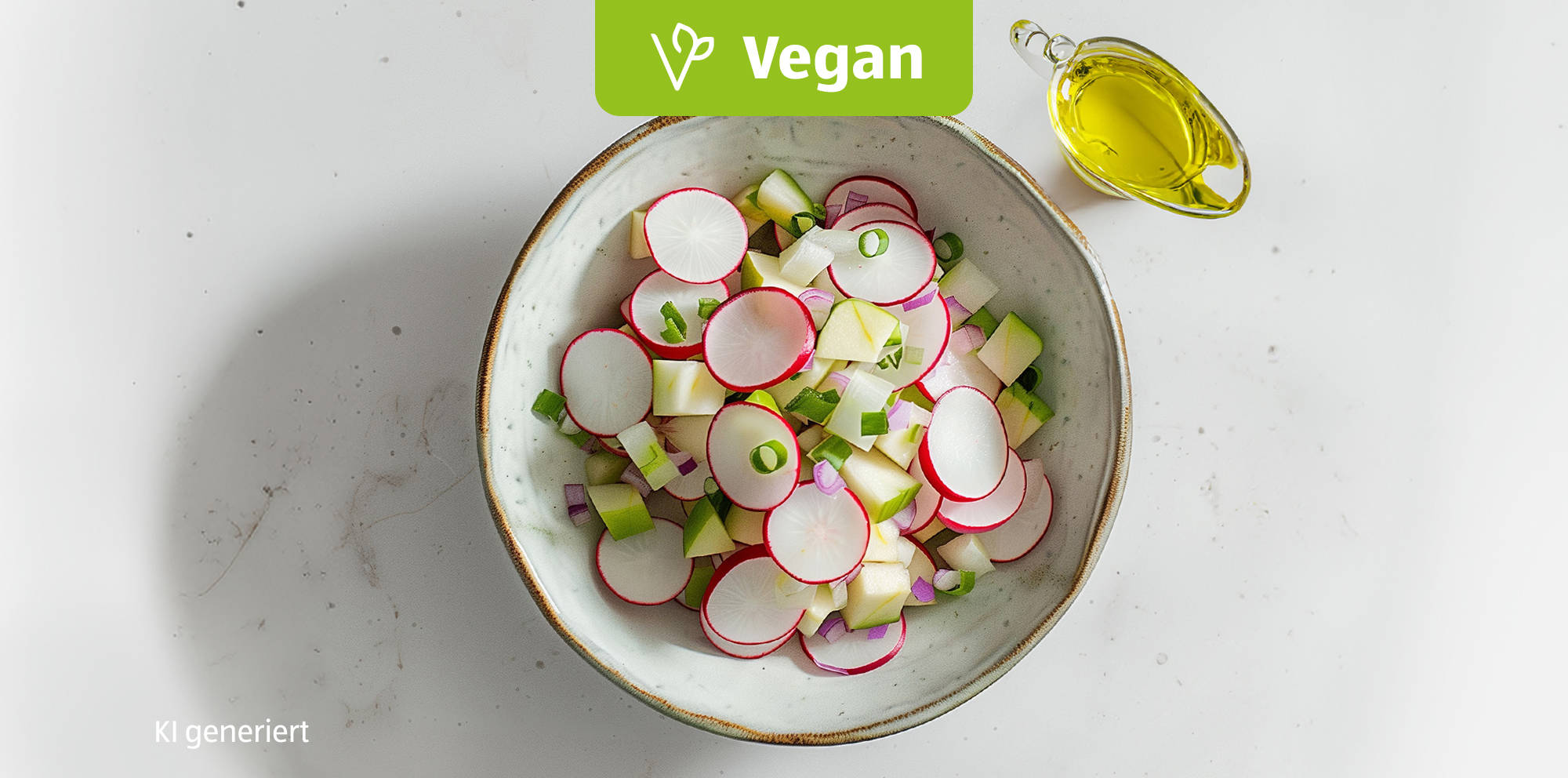 Radieschensalat mit Apfel.
