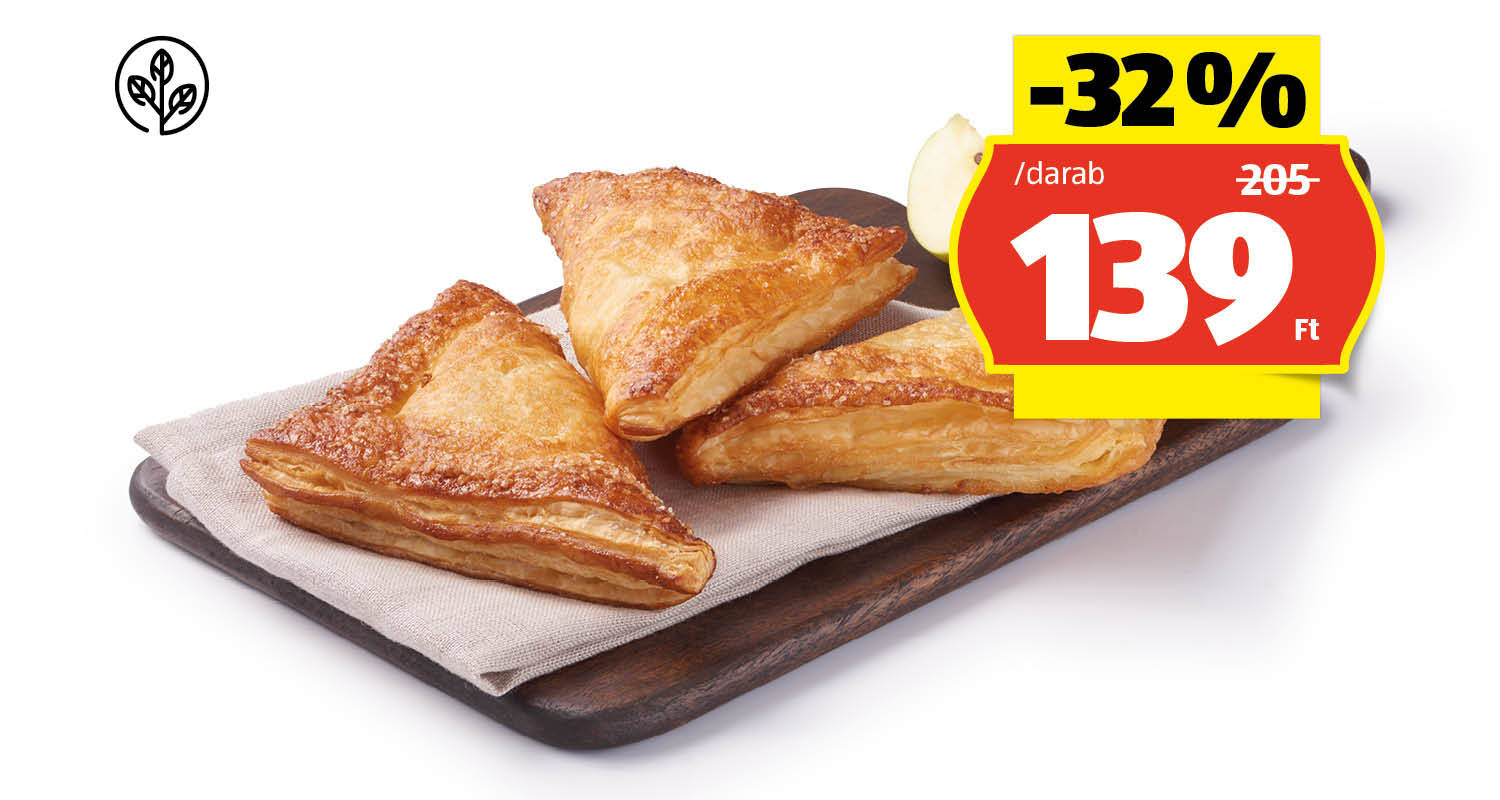 AZON MELEGÉBEN Vegán almás háromszög, 117 g/darab