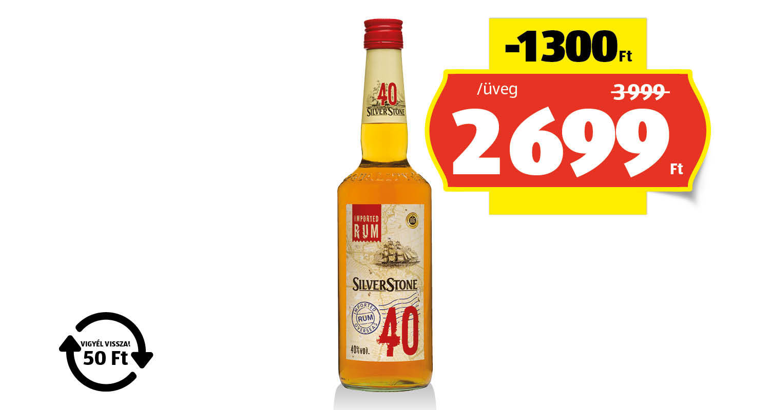 SILVERSTONE Barna rum, 0,7 l/üveg