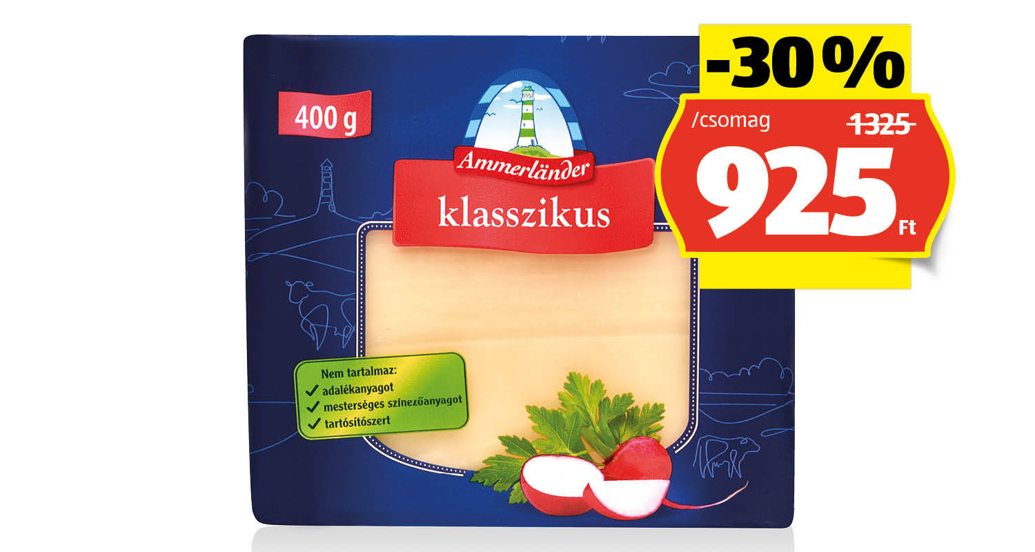 AMMERLÄNDER Klasszikus sajt, 400 g/csomag