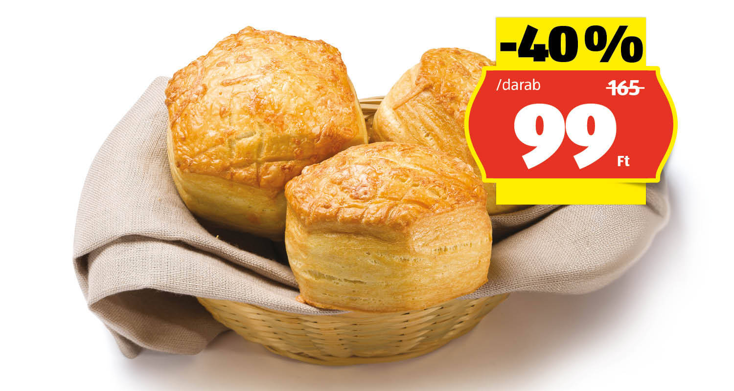 AZON MELEGÉBEN Sajtos pogácsa, 77 g/darab