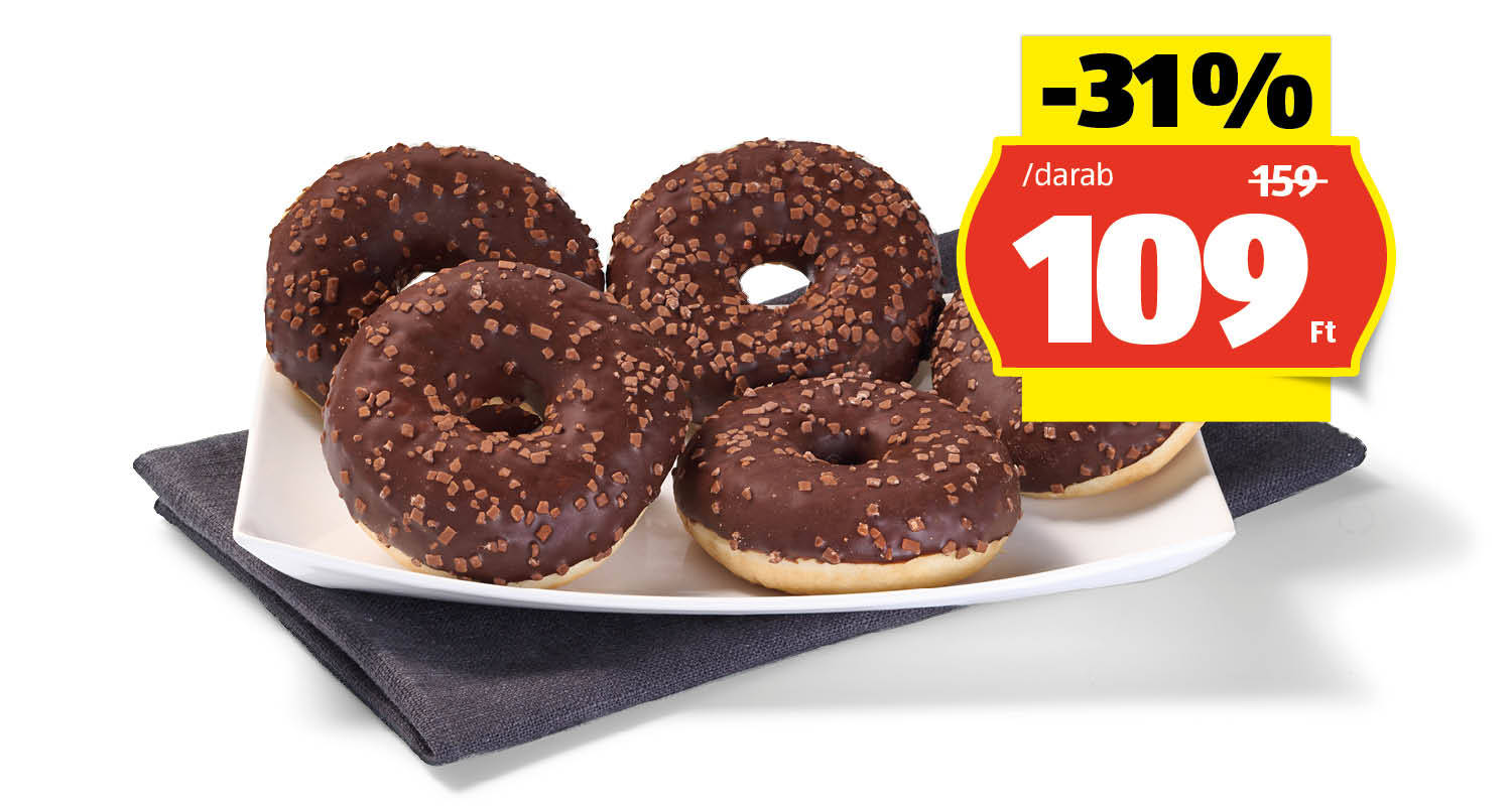 Tejcsokoládés Donut-fánk, 55 g/darab