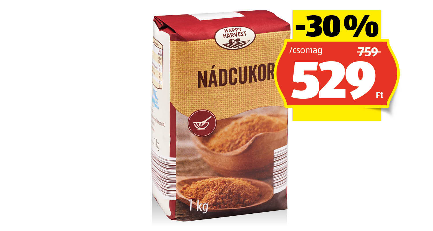HAPPY HARVEST Nádcukor, 1 kg/csomag
