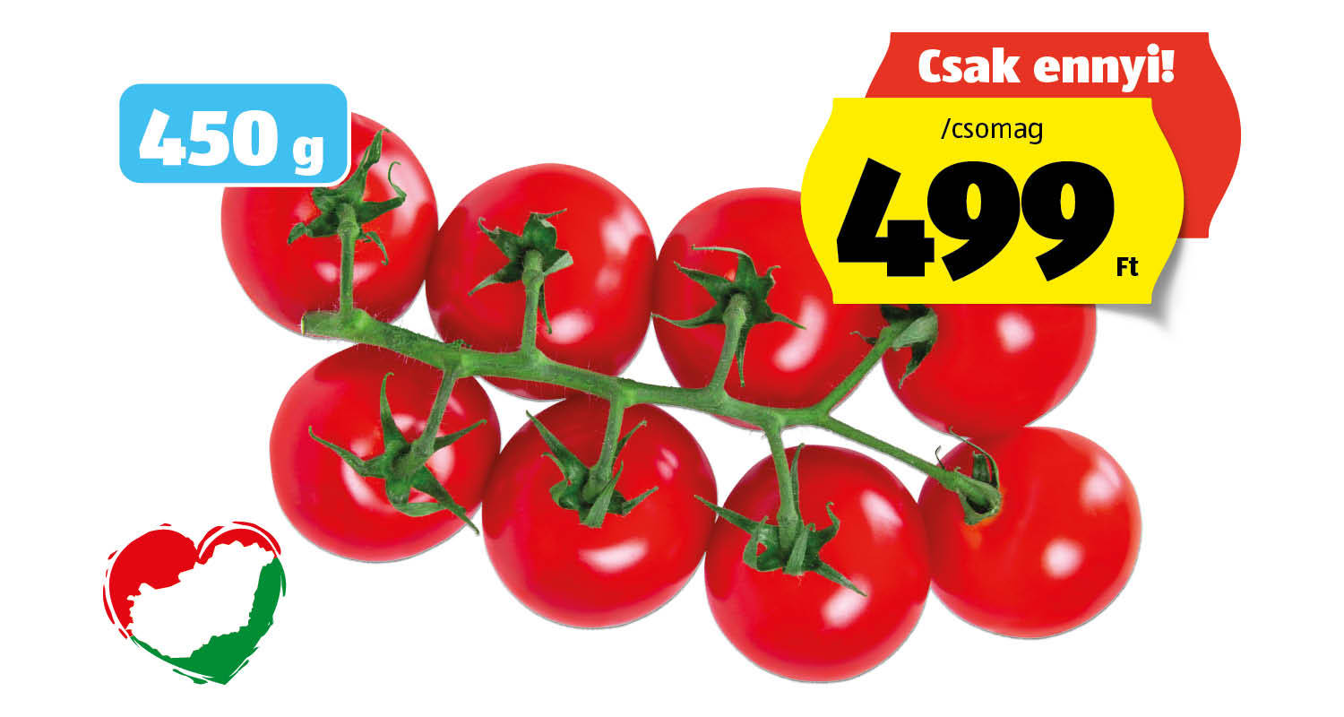 Fürtös koktélparadicsom, 450 g/csomag