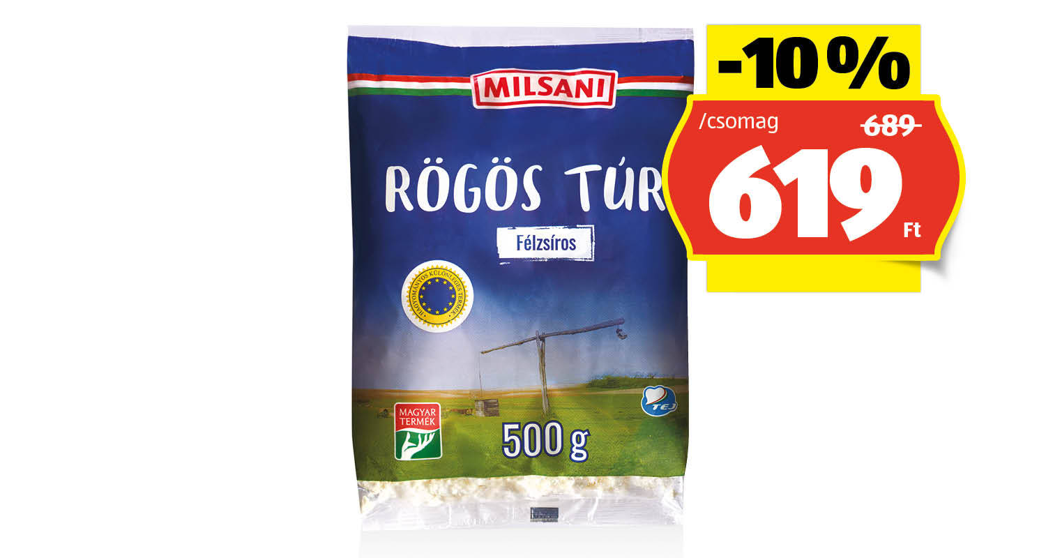 MILSANI Rögös túró, 500 g/csomag