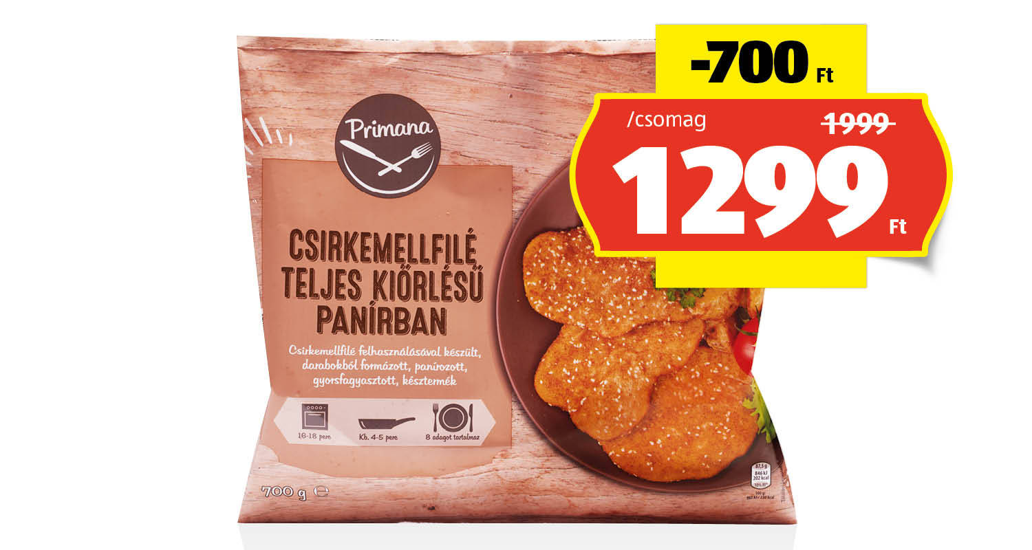 PRIMANA Csirkemellfilé, 700 g/csomag