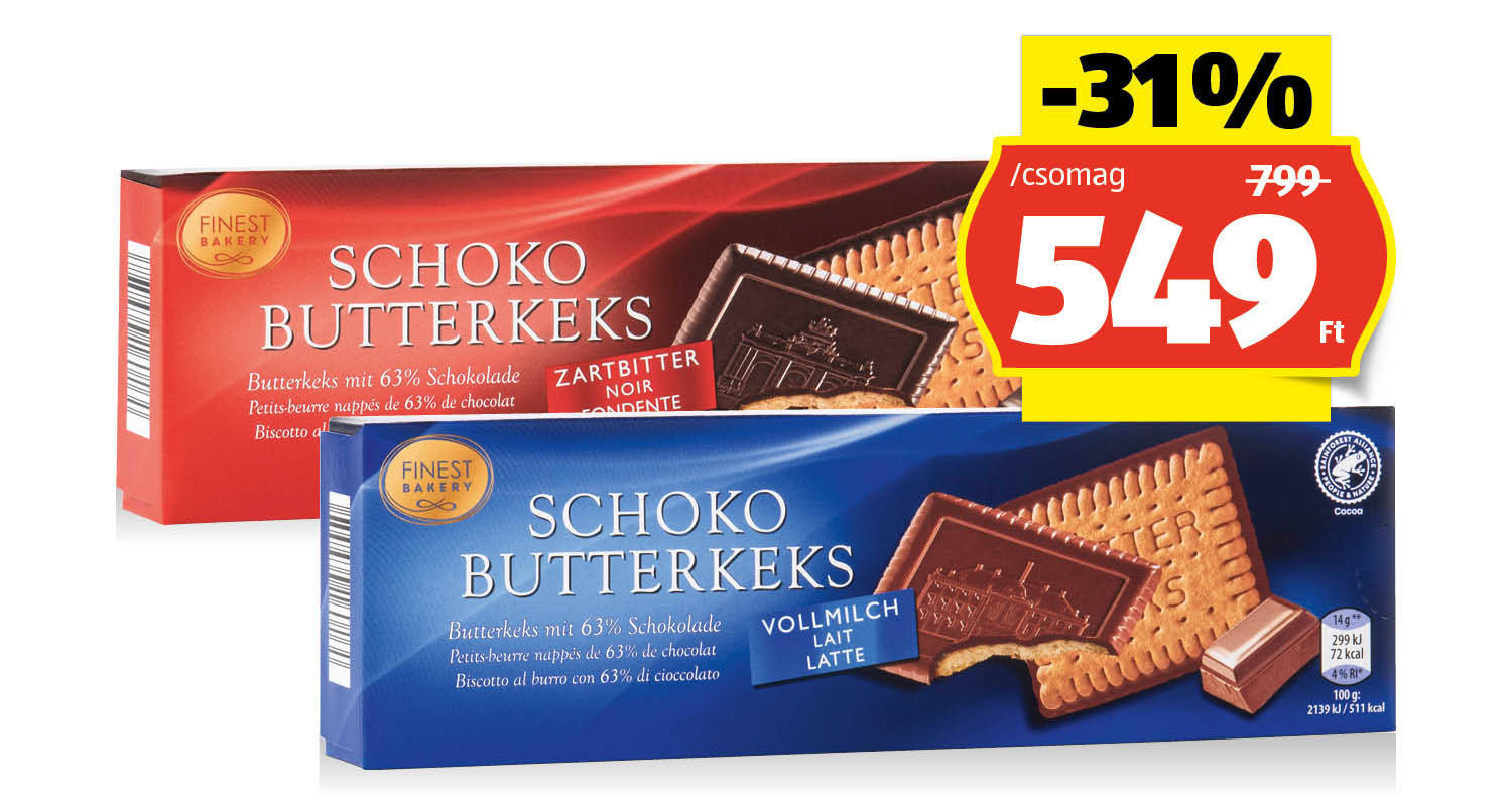 FINEST BAKERY Vajas keksz, 125 g/csomag