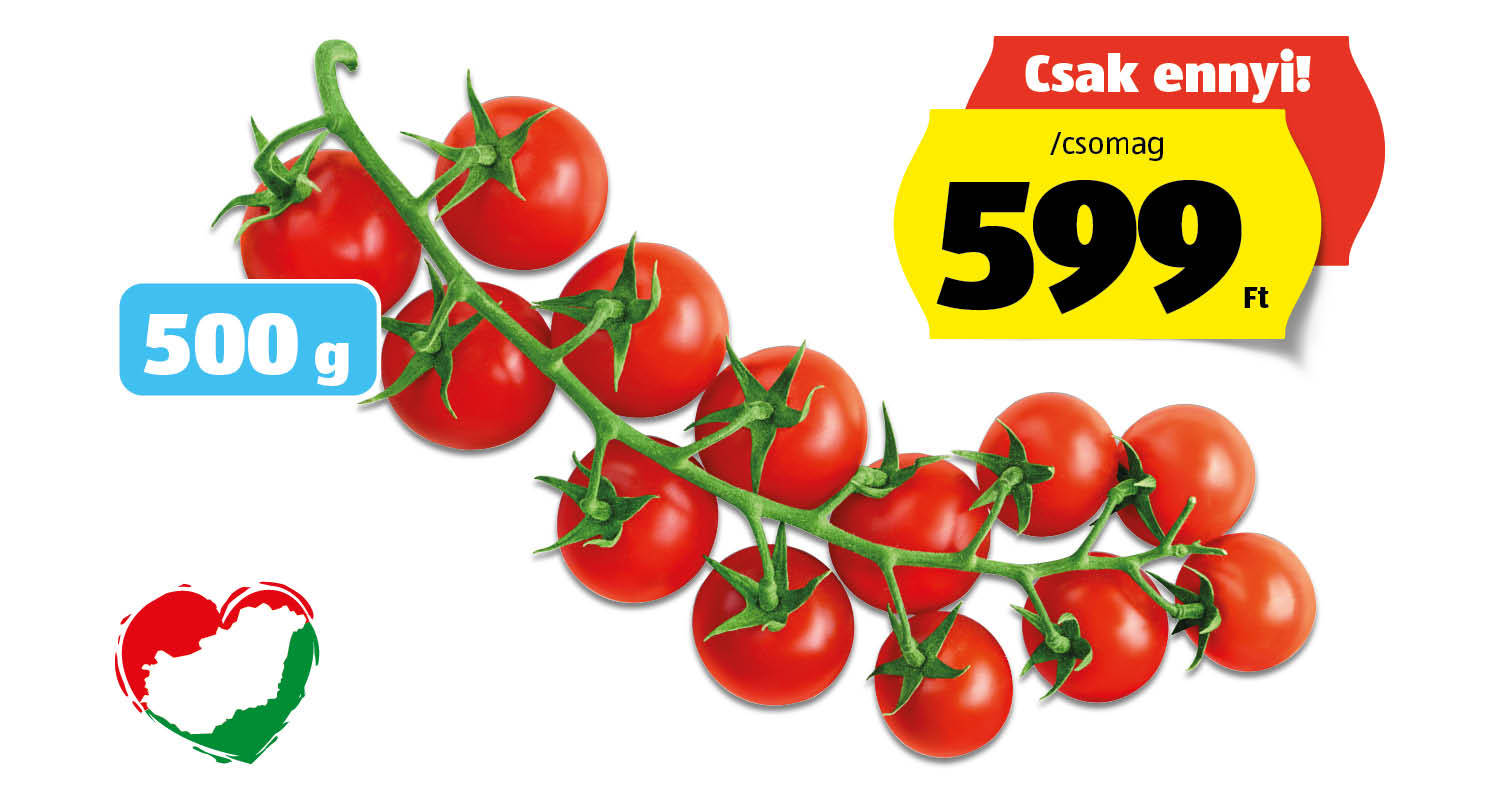 Fürtös koktélparadicsom, 500 g/csomag