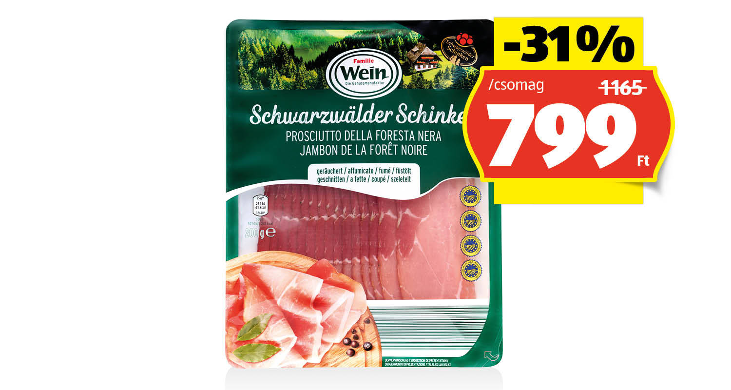Feketeerdei sonka, 200 g/csomag