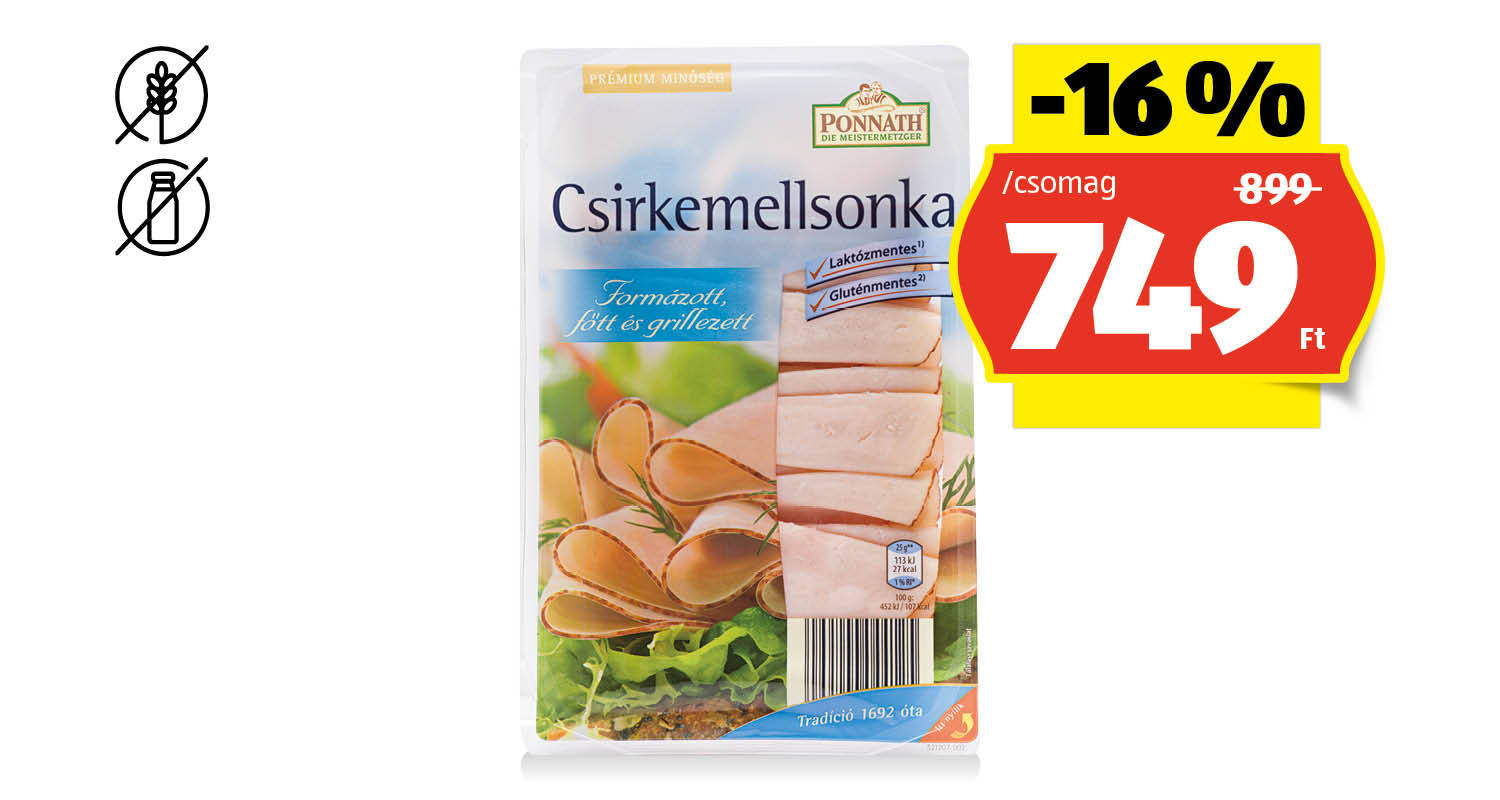 Csirkemellsonka, 150 g/csomag