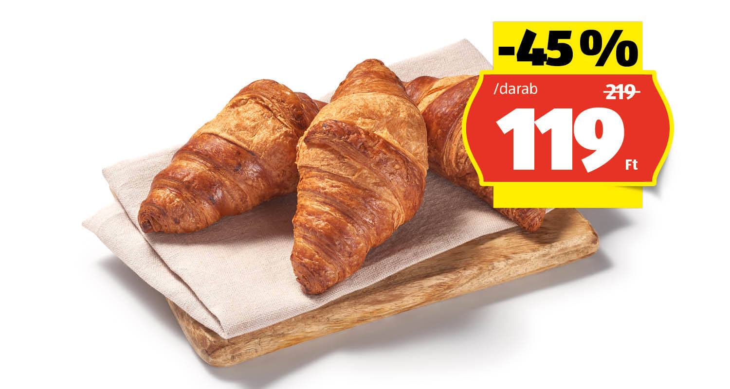 AZON MELEGÉBEN Vajas croissant, 70 g/darab