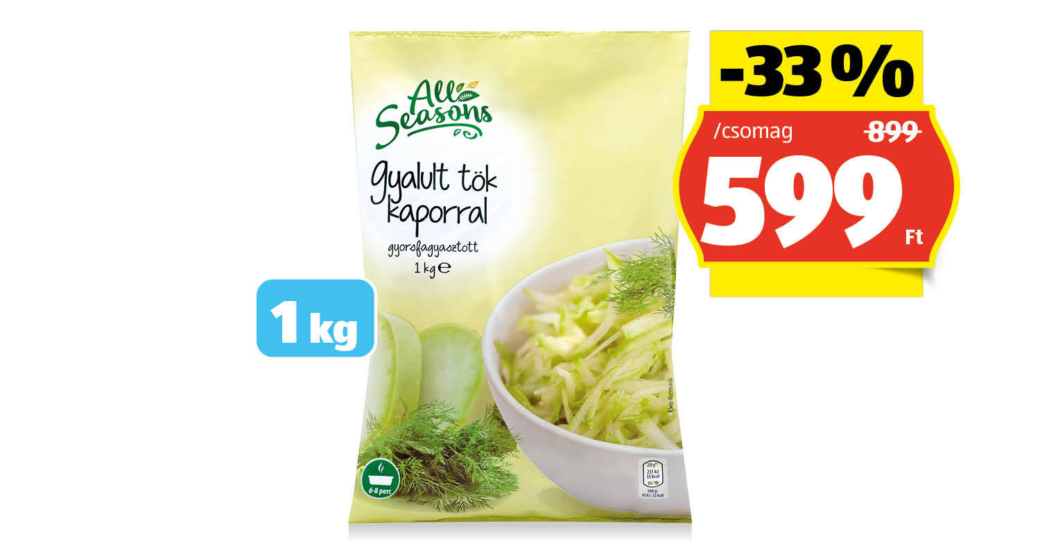 ALL SEASONS Gyalult tök kaporral, 1 kg/csomag