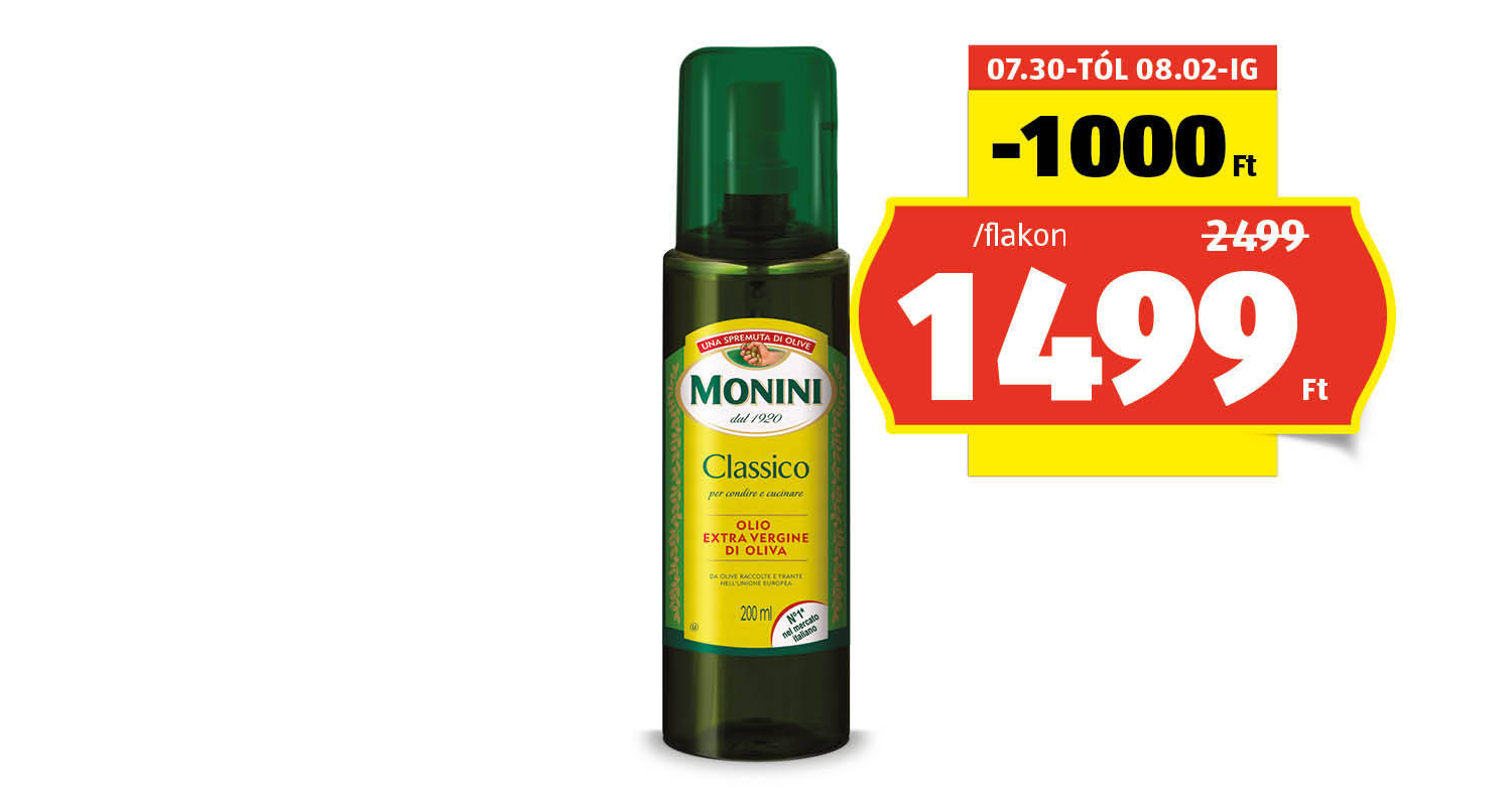MONINI Olívaolajspray, 200 ml/flakon
