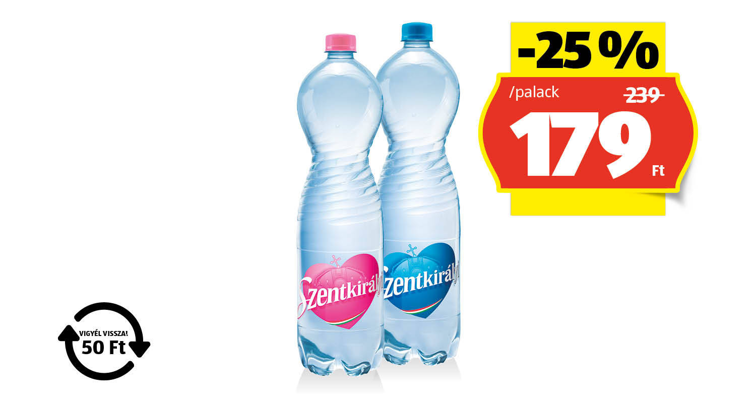 SZENTKIRÁLYI Ásványvíz, 1,5 l/palack