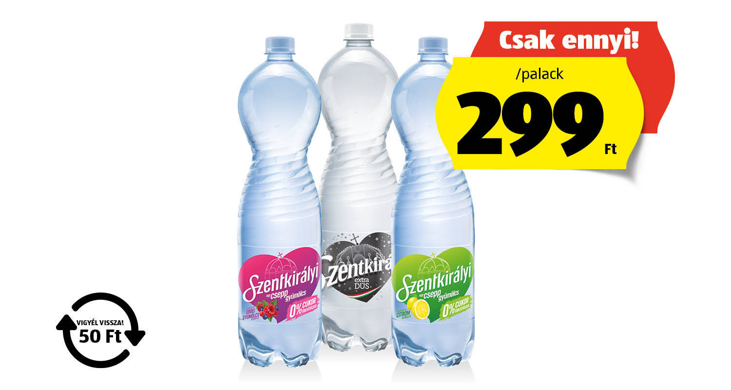 SZENTKIRÁLYI Ásványvíz, 1,5 l/palack