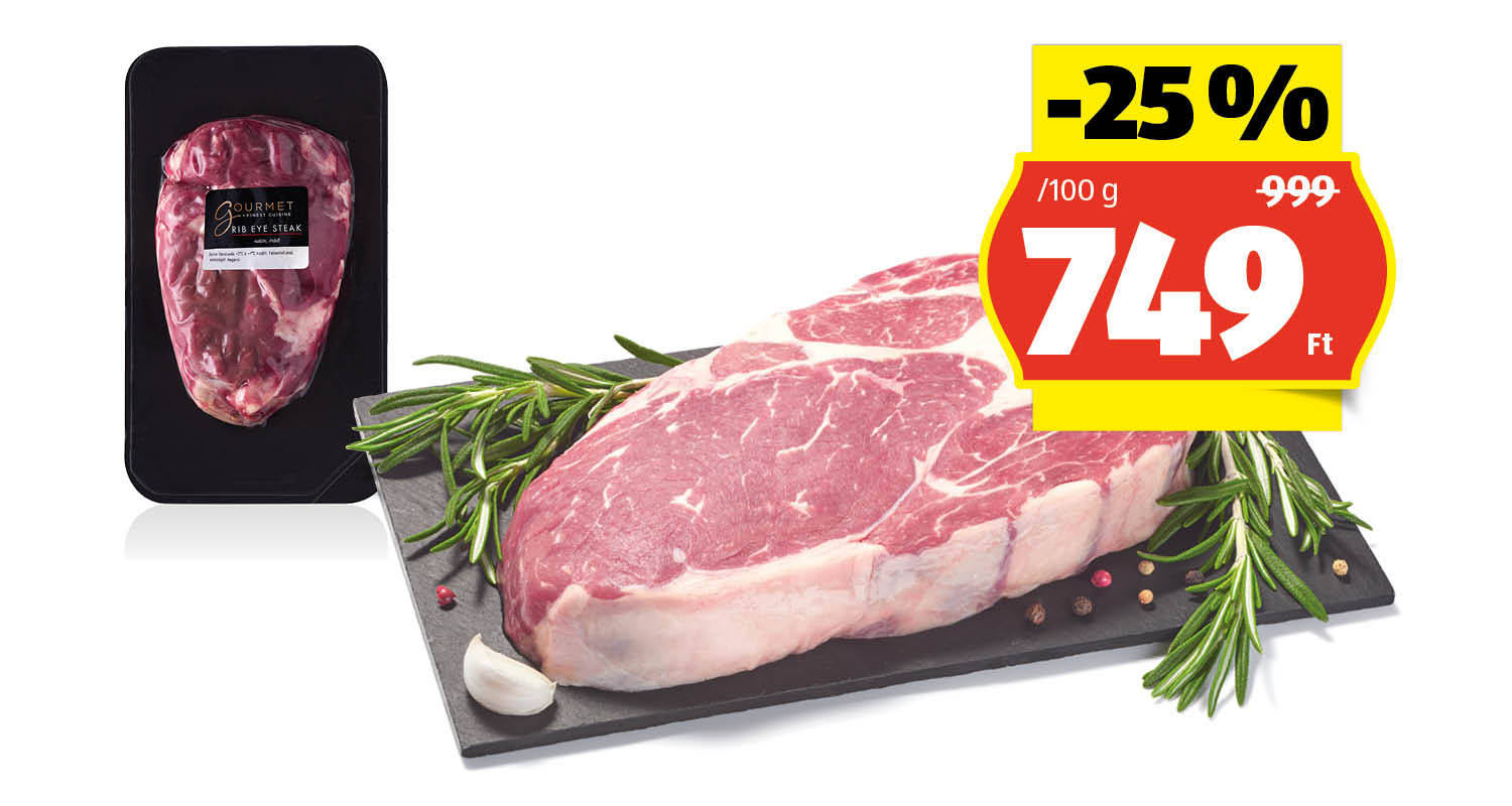 GOURMET Friss Rib Eye steak, /kg