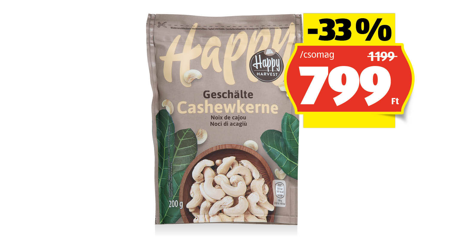 HAPPY HARVEST Kesudió, 200 g/csomag
