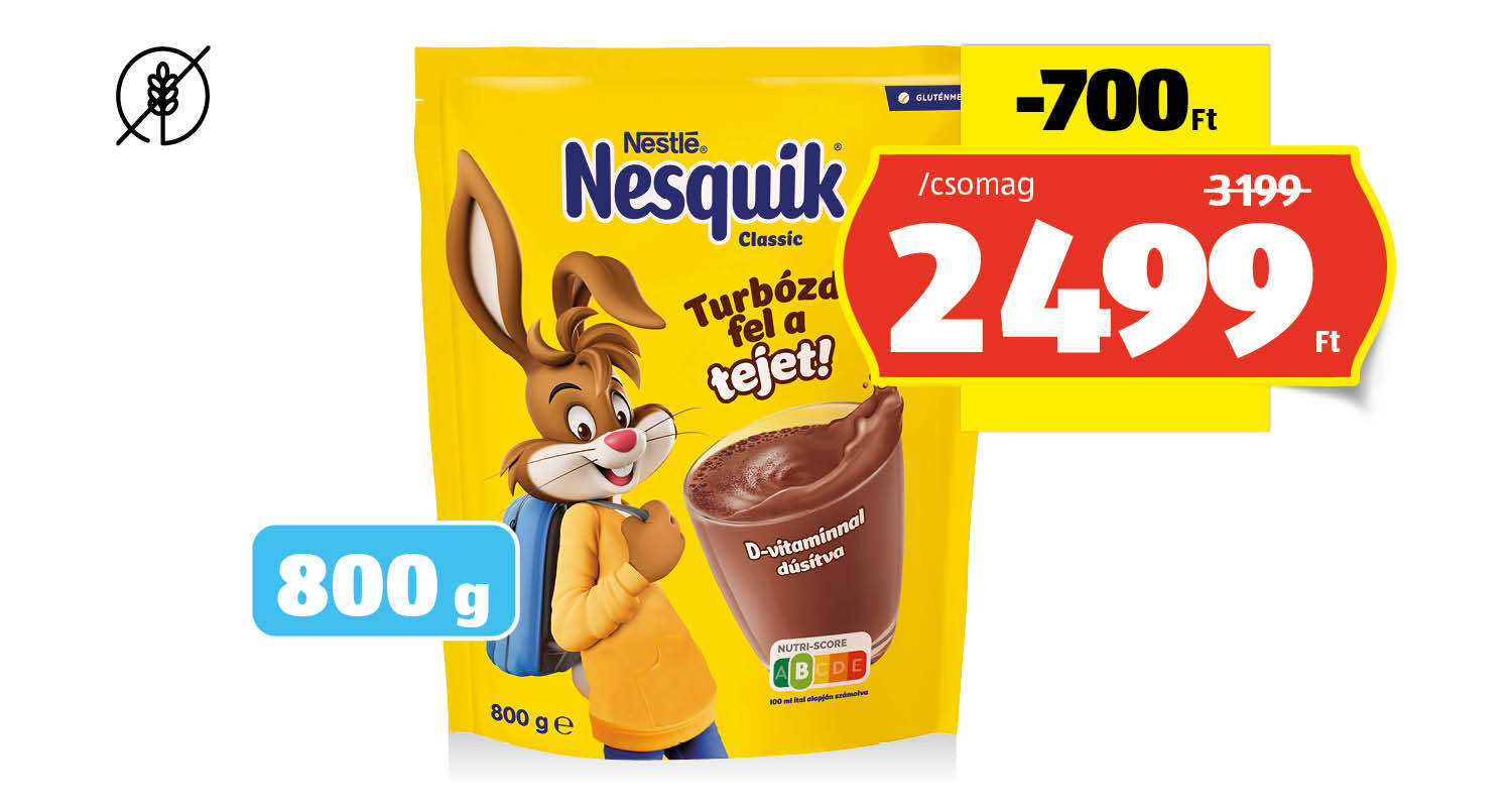 NESQUIK Kakaóitalpor, 800 g/csomag