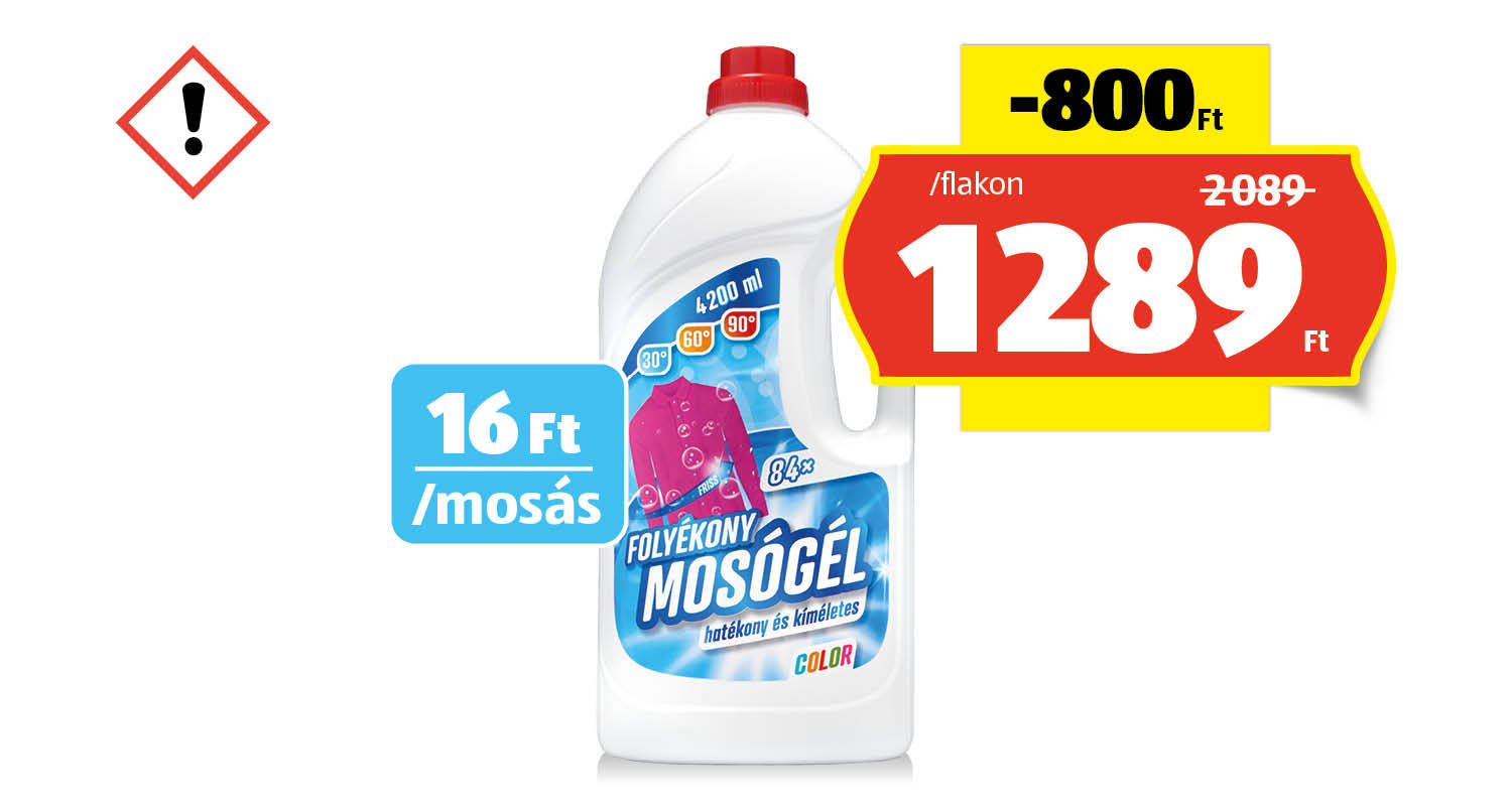 Folyékony mosószer, 4,2 l/flakon