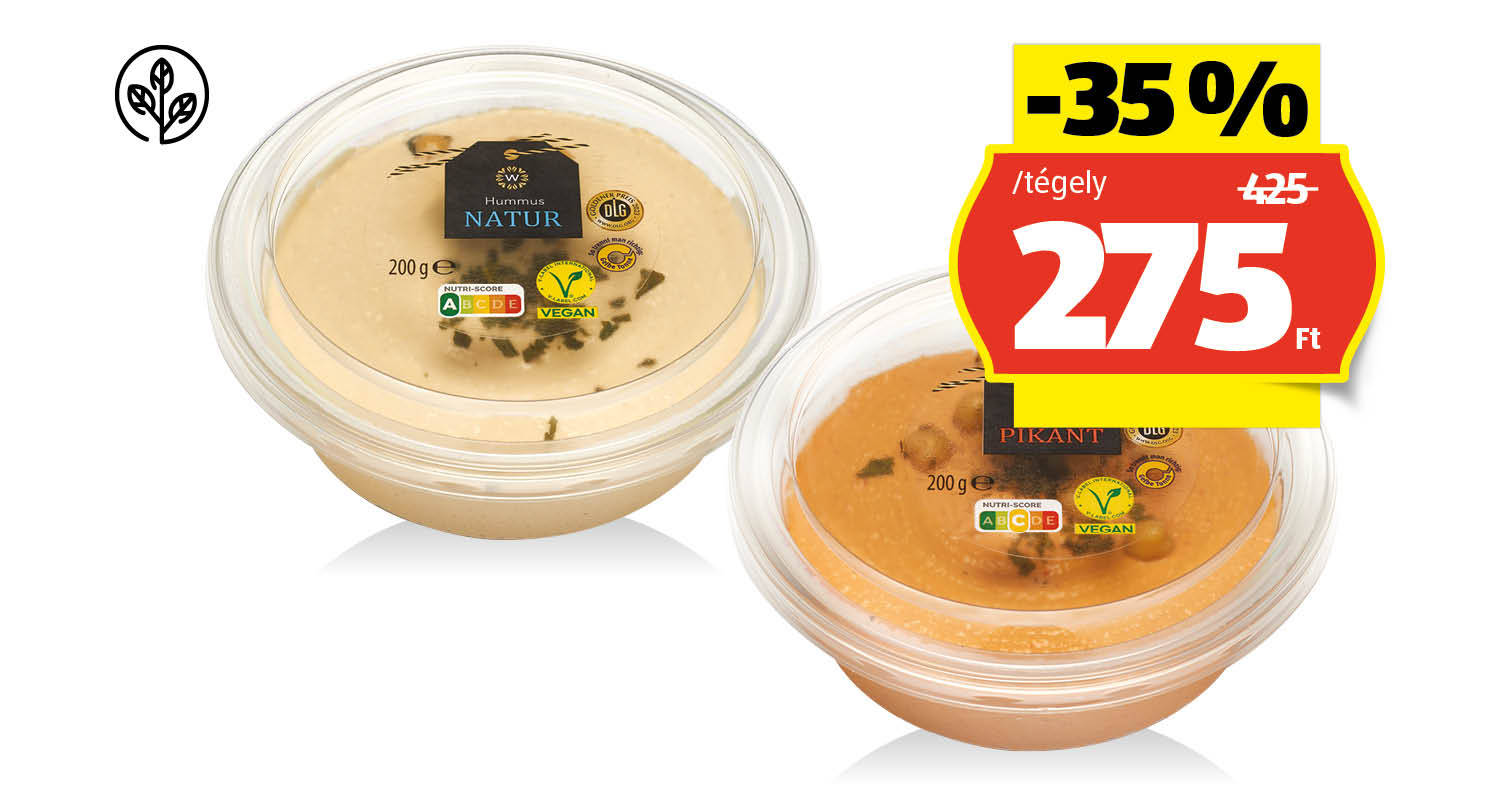 WONNEMEYER Hummusz, 200 g/tégely