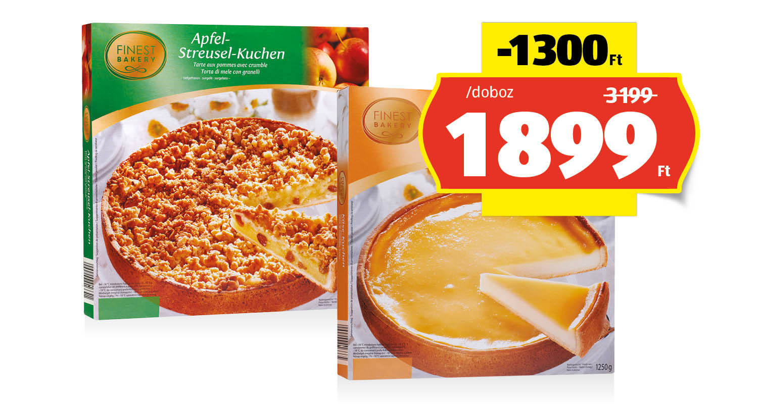 FINEST BAKERY Tortavariációk, 1 250 g/doboz