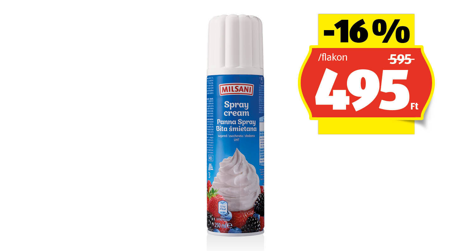 MILSANI Tejszínhab-spray, 250 ml/flakon