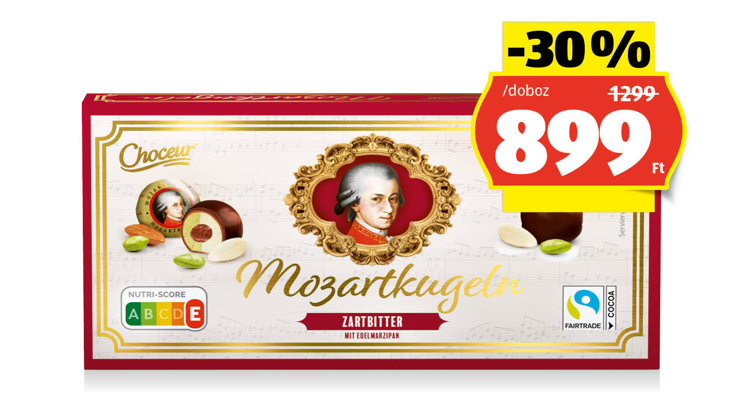 CHOCEUR Mozart-golyó, 200 g/doboz