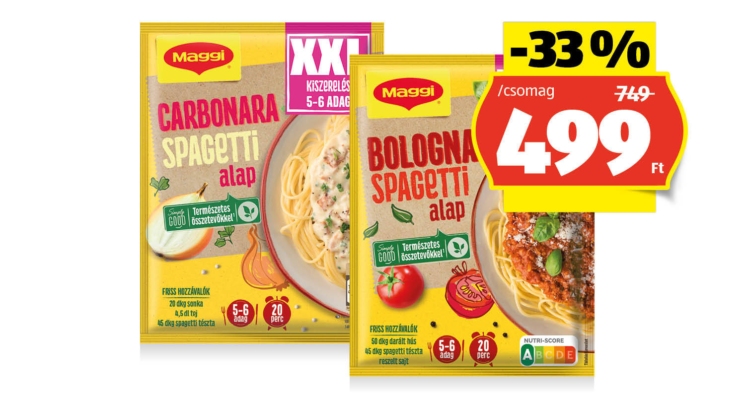 MAGGI Fix alap XXL, 62 g, 58 g vagy 43 g/csomag