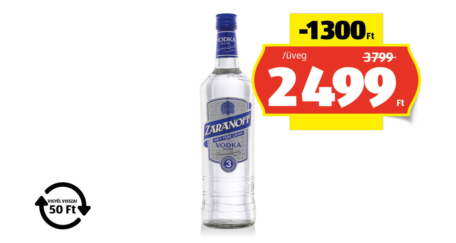 ZARANOFF Vodka, 0,7 l/üveg