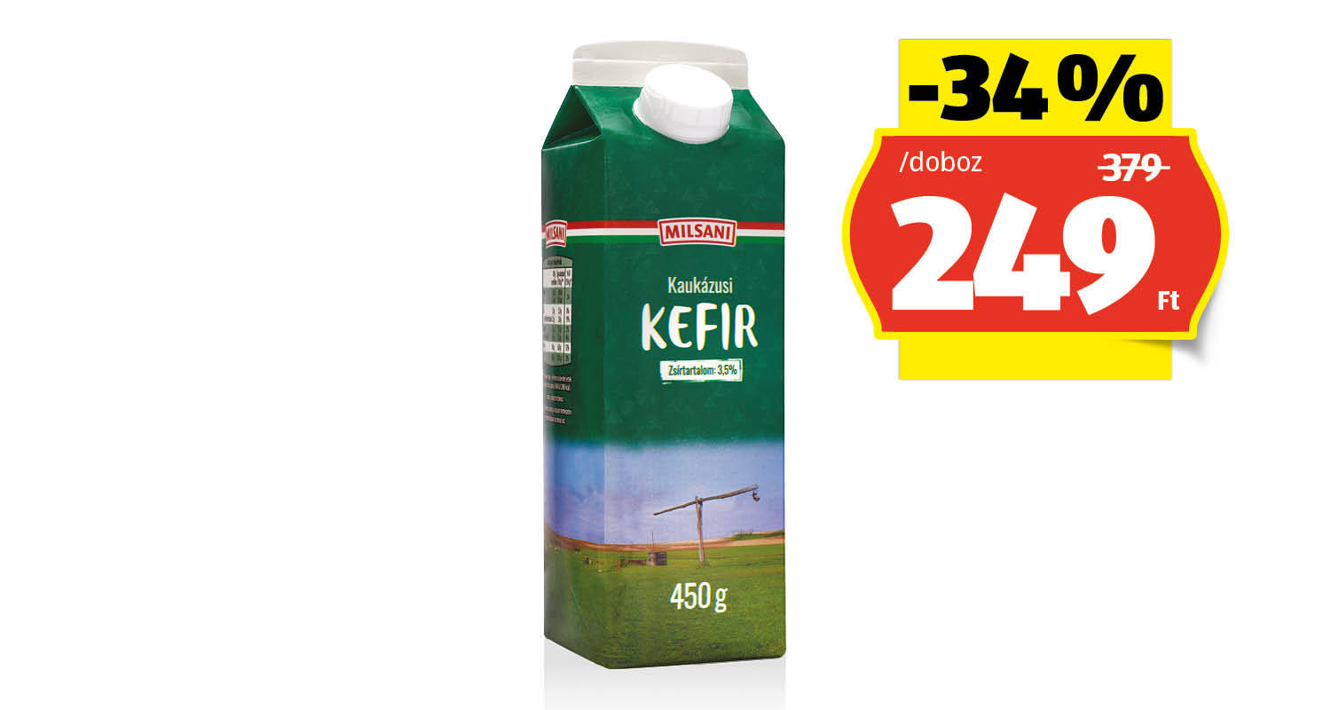 MILSANI Kaukázusi kefir, 450 g/doboz 