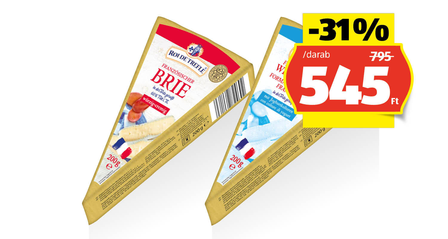 ROI DE TREFLE Eredeti francia brie sajt, 200 g/darab
