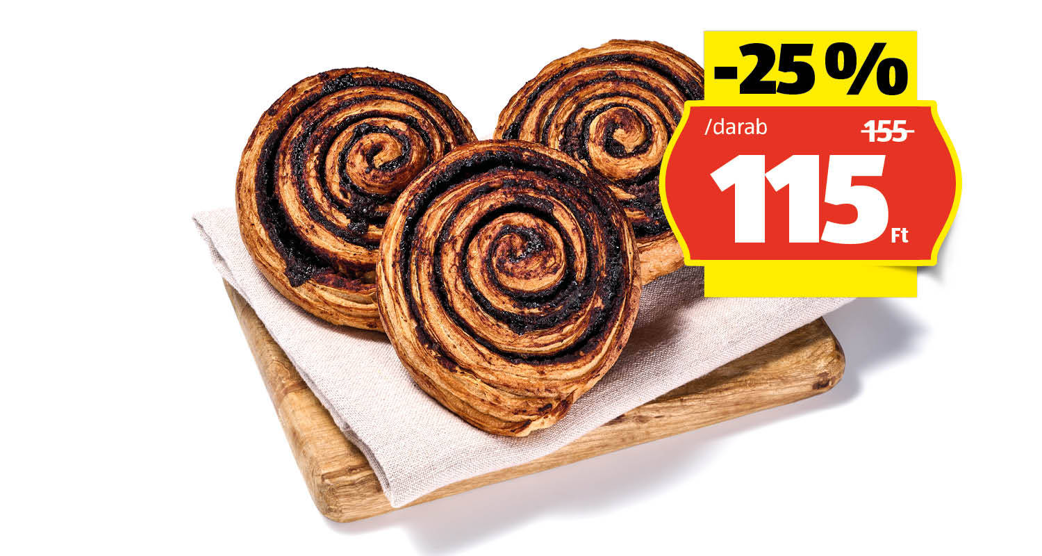 AZON MELEGÉBEN Kakaós csiga, 120 g/darab