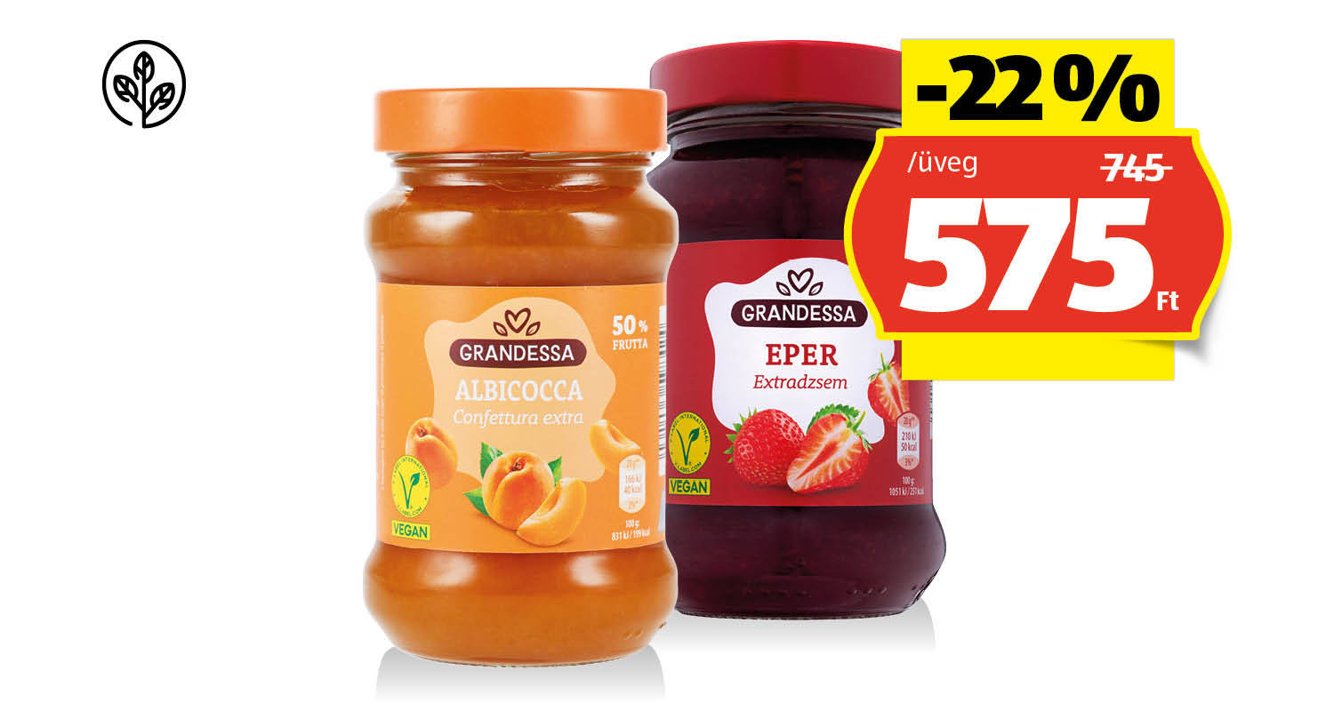 GRANDESSA Extradzsem, 450 g/üveg