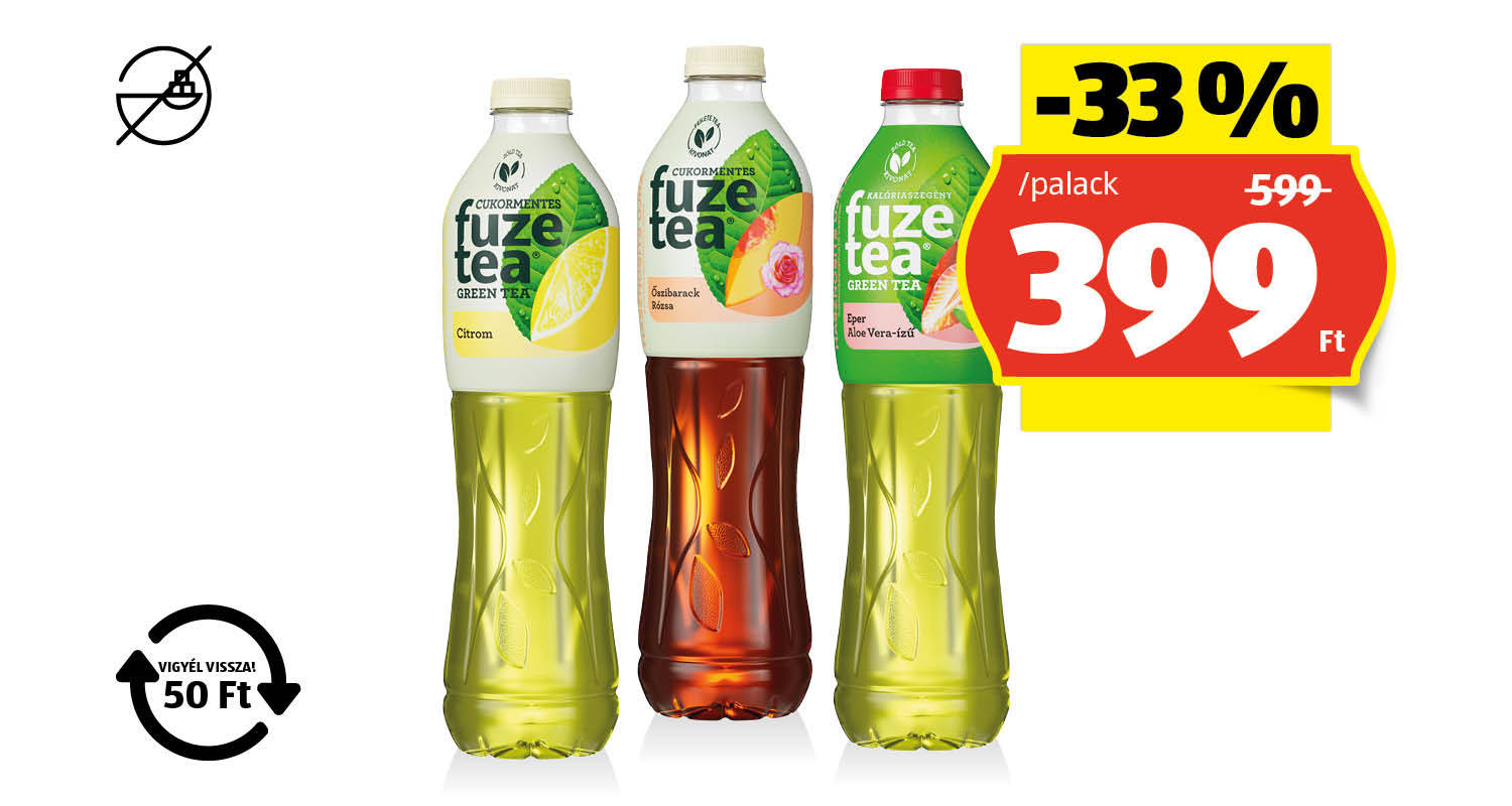 FUZETEA Ice Tea üdítőital, 1,5 l/palack