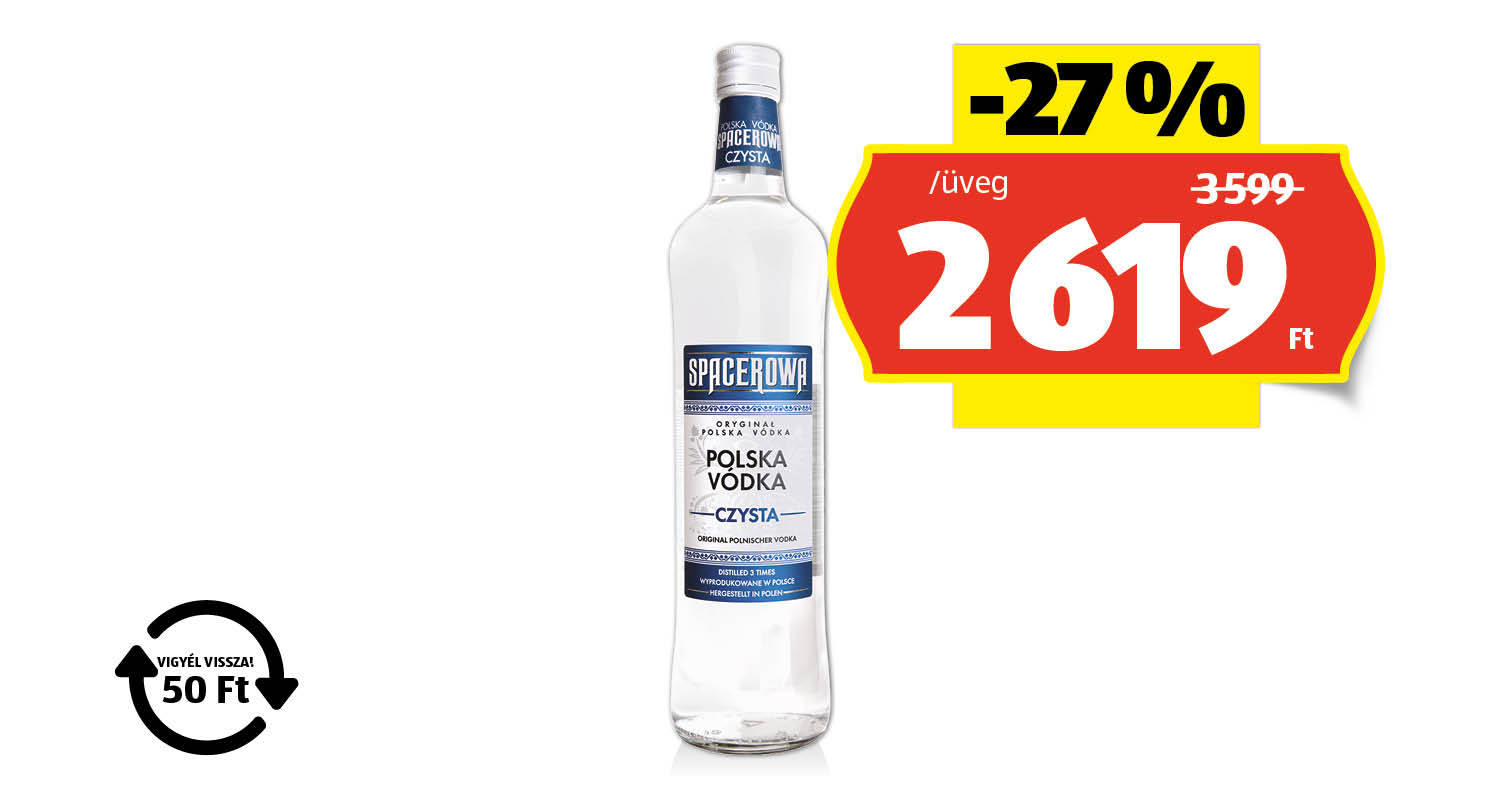 Lengyel vodka, 0,7 l/üveg 