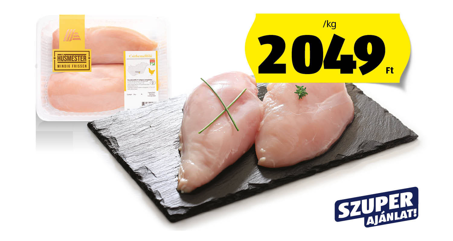HÚSMESTER Friss csirkemellfilé, /kg