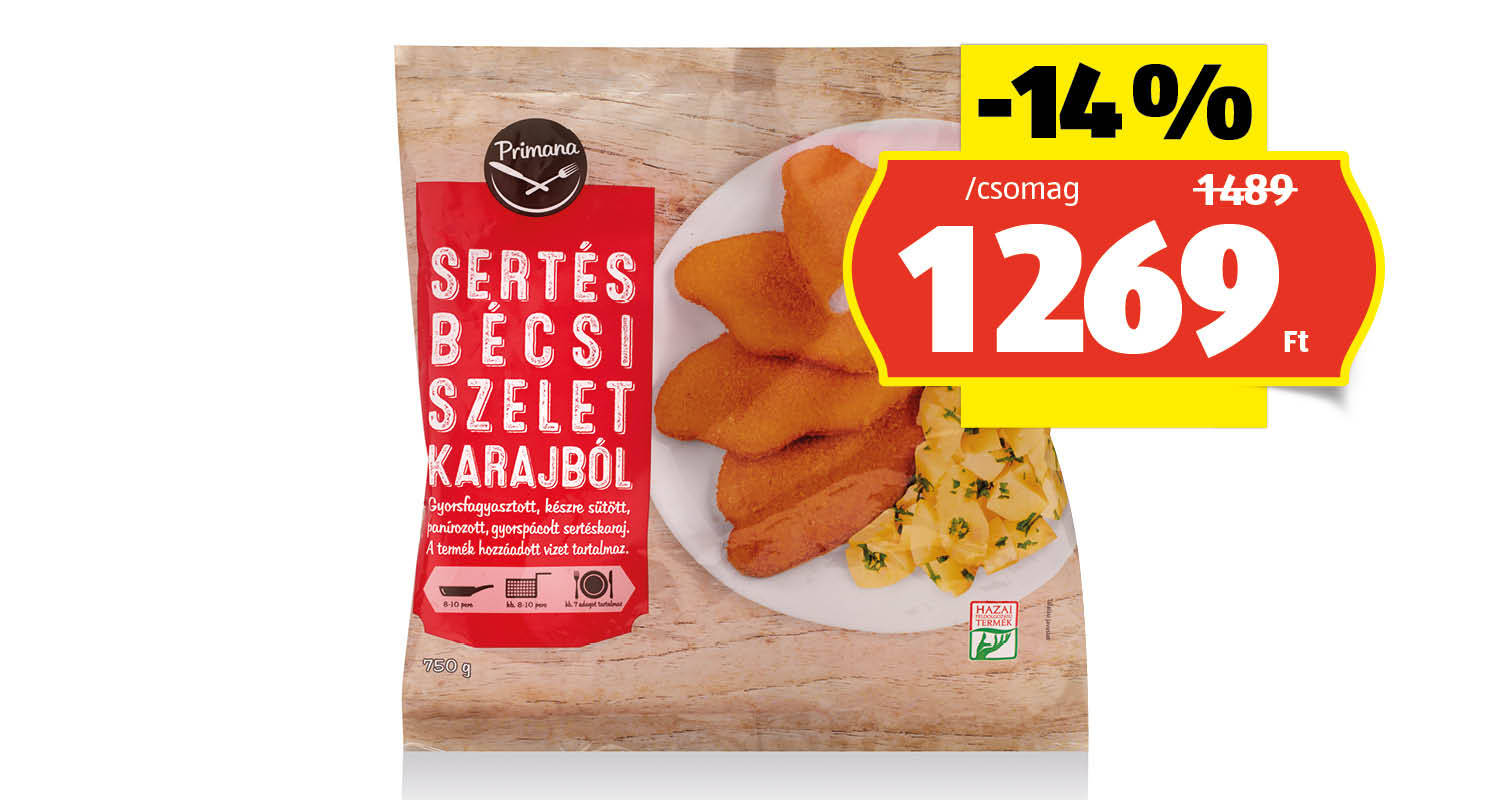 PRIMANA Bécsi szelet, 750 g/csomag