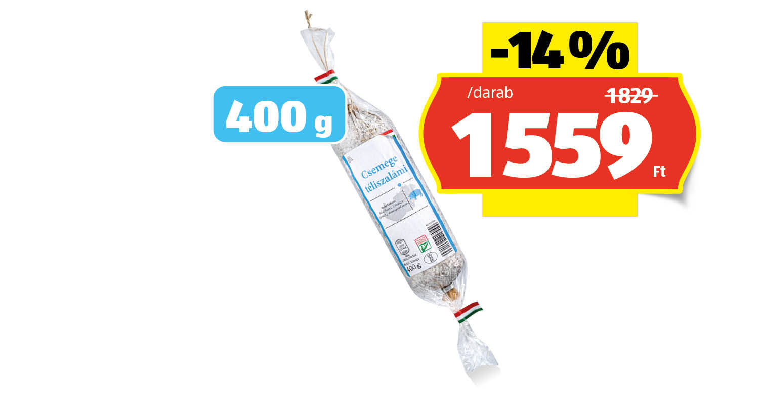 Téliszalámi, 400 g/darab