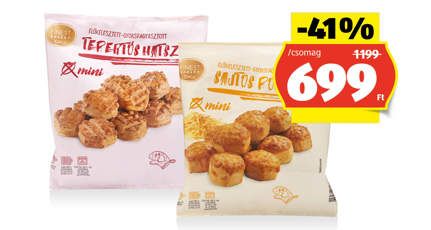 FINEST BAKERY Sós sütemény-variációk, 600 g/csomag